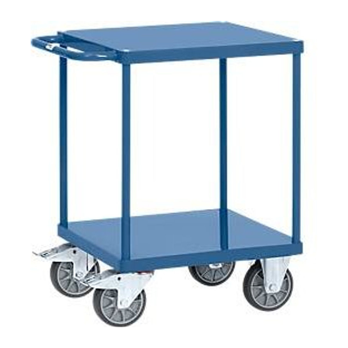 Fetra Tischwagen 2400B aus Stahlblech in Brillantblau RAL 5007 mit einer Traglast von 400 kg, L x B x H: 1047 x 509 x 860 mm - Bild 5