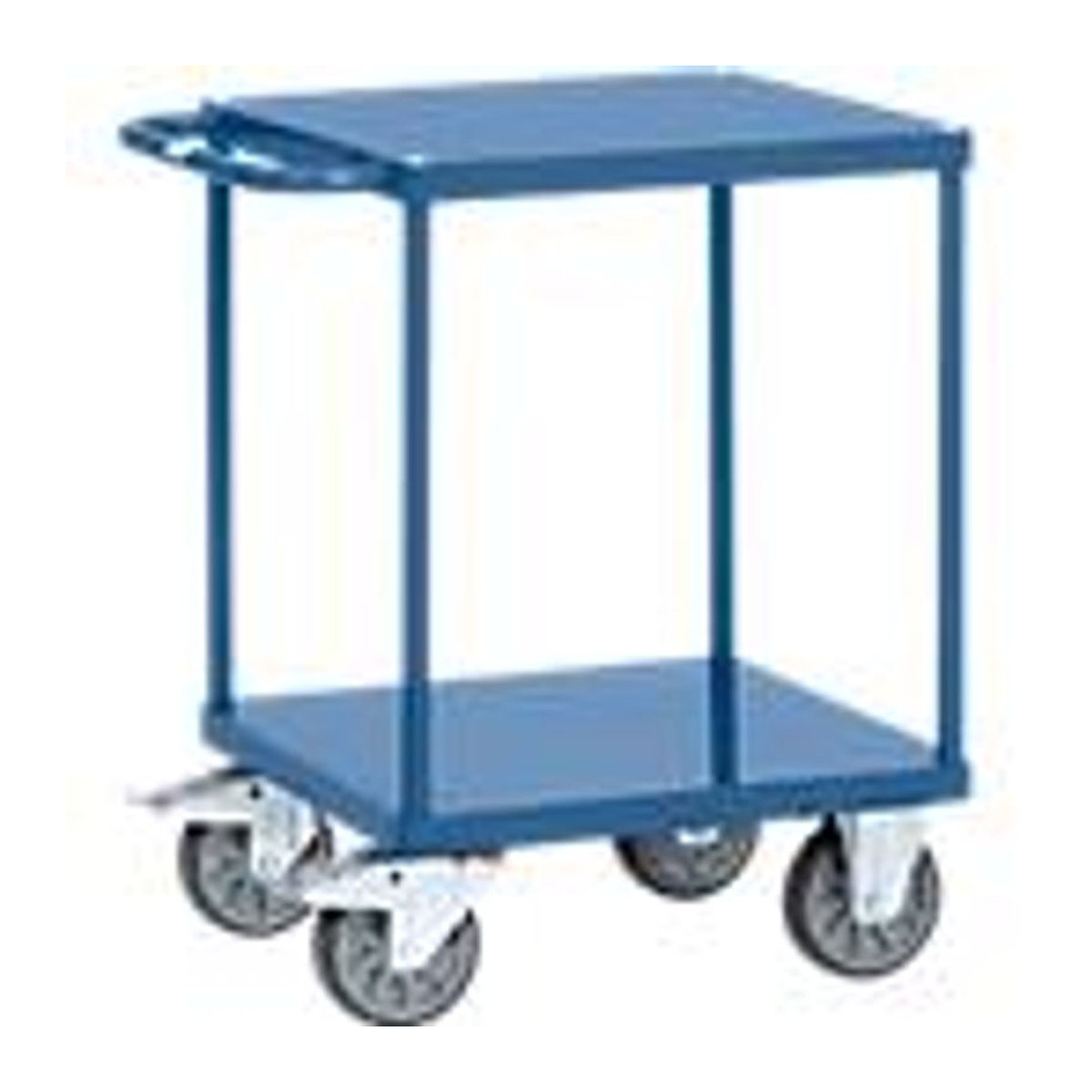 Fetra Tischwagen 2400B aus Stahlblech in Brillantblau RAL 5007 mit einer Traglast von 400 kg, L x B x H: 1047 x 509 x 860 mm - Bild 6