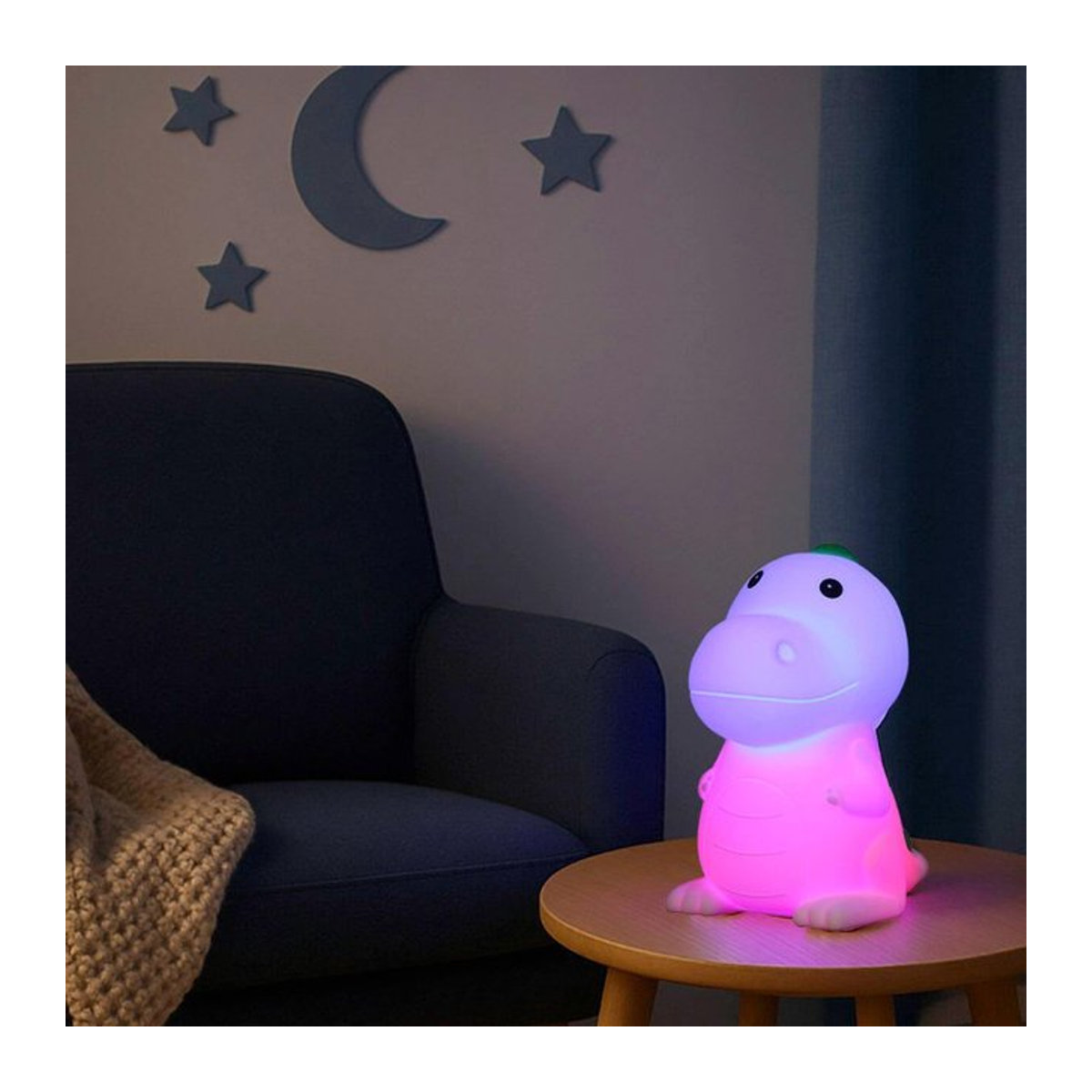 FH Lighting Nachtlicht Dino Poldi aus Silikon mit LED in Warmweiß - Bild 2