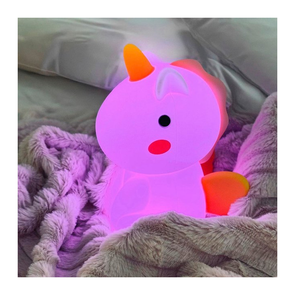 FH Lighting Nachtlicht Einhorn Emily LED Nachttischlampe in Weiß mit warmweißem Licht - Bild 2