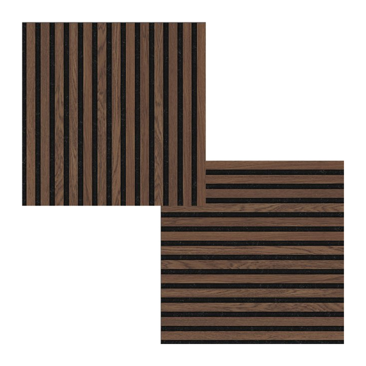 FIBROTECH® Square Akustikpaneele aus Holz, 2 Stück, Smoked Oak Braun, B/T/H: 52 x 52 x 2,2 cm - Bild 1