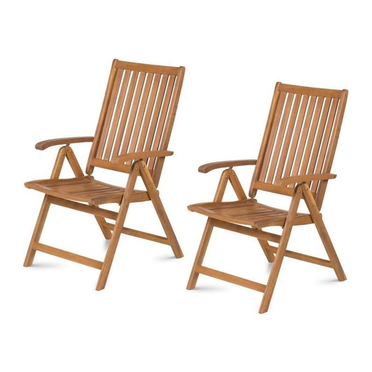 Fieldmann Verstellbare Stühle FDZN 4001-T in Natur Holz - Bild 1