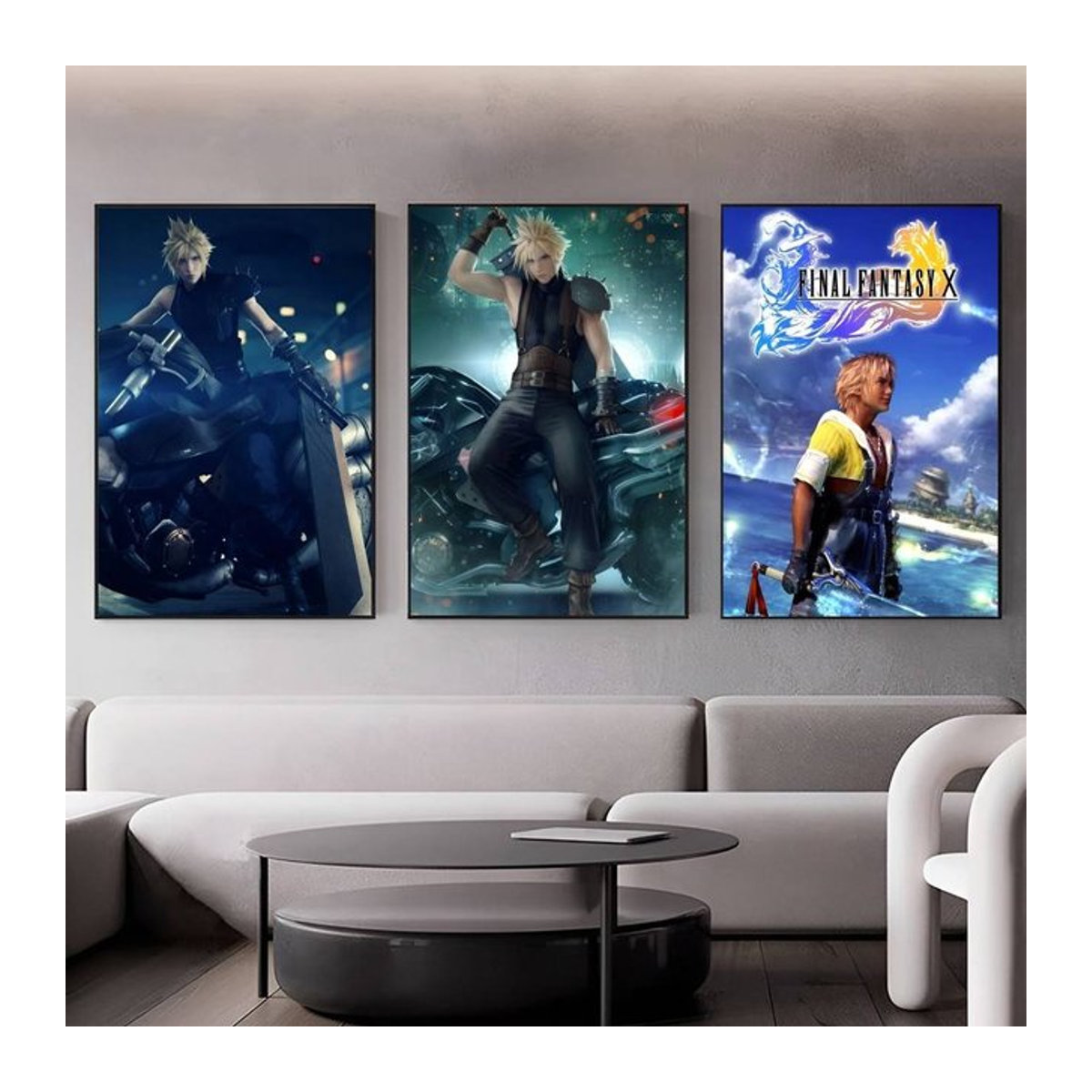 Final Fantasy Cloud Strife Vintage-Poster als selbstklebender wasserfester Papieraufkleber für deine Wanddekoration, mehrfarbig - Bild 1