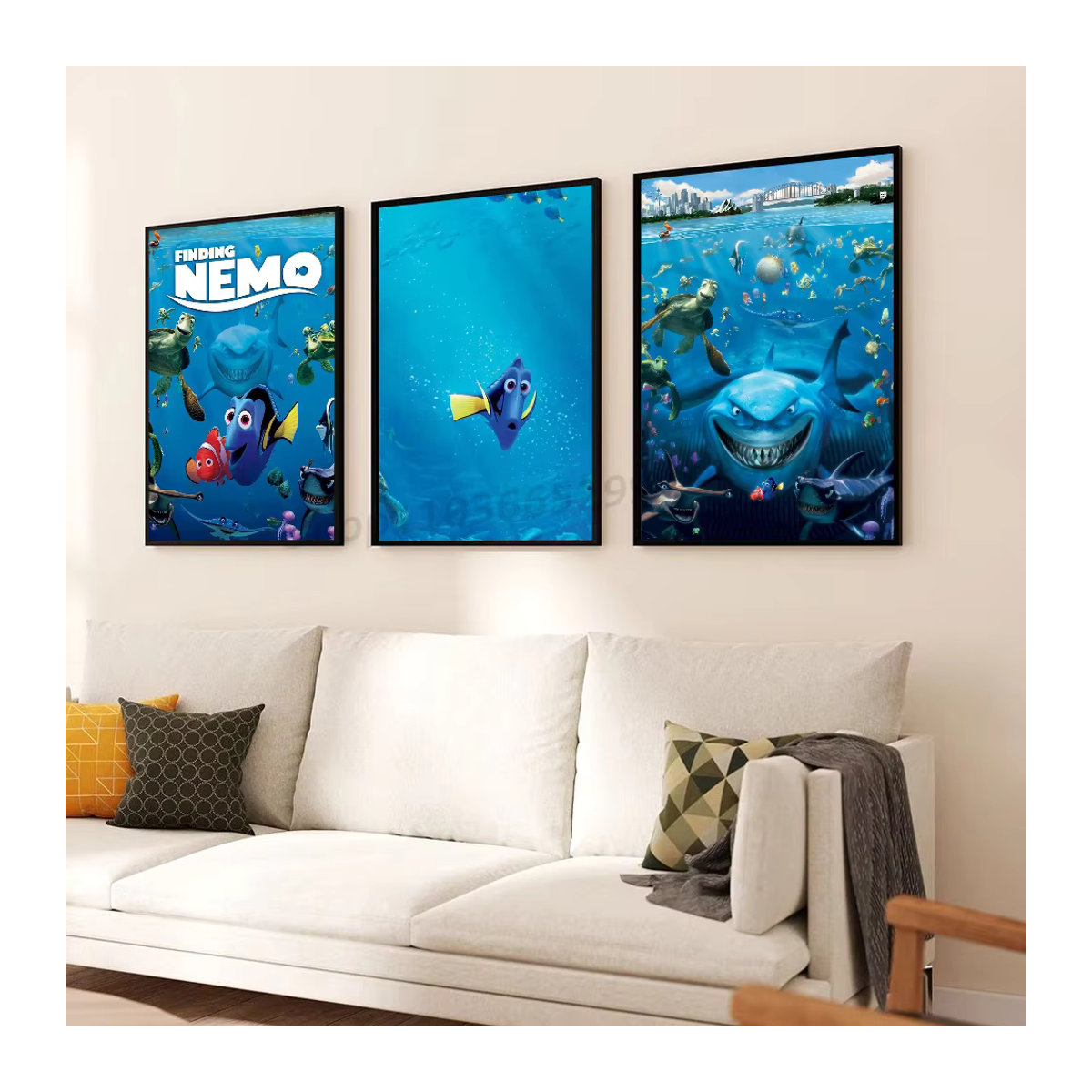 Findet Nemo Sea World Cartoon Wandaufkleber selbstklebend wasserfest aus Papier für Kinderzimmer und Bar, mehrfarbig - Bild 3