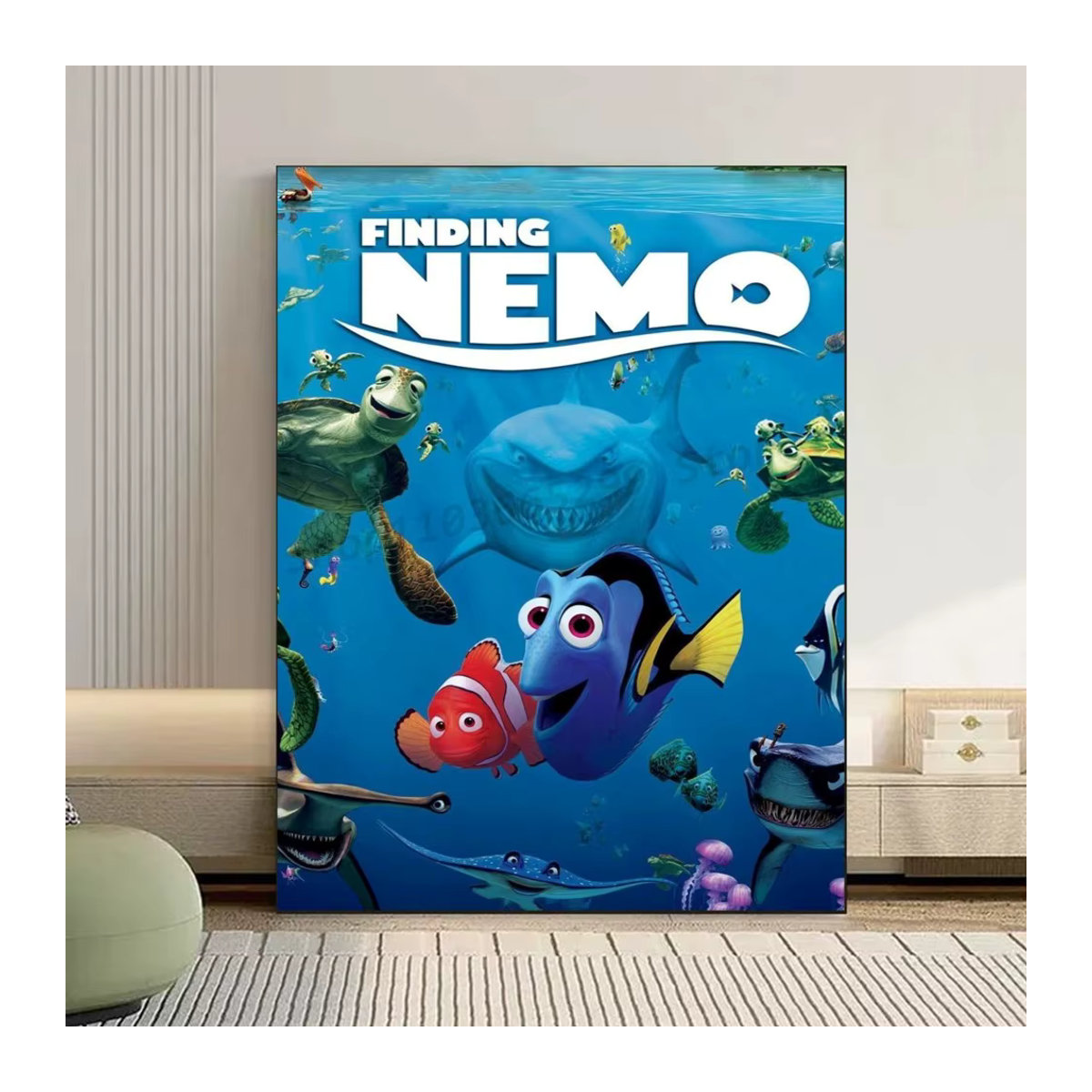 Findet Nemo Sea World Cartoon Wandaufkleber selbstklebend wasserfest aus Papier für Kinderzimmer und Bar, mehrfarbig - Bild 4