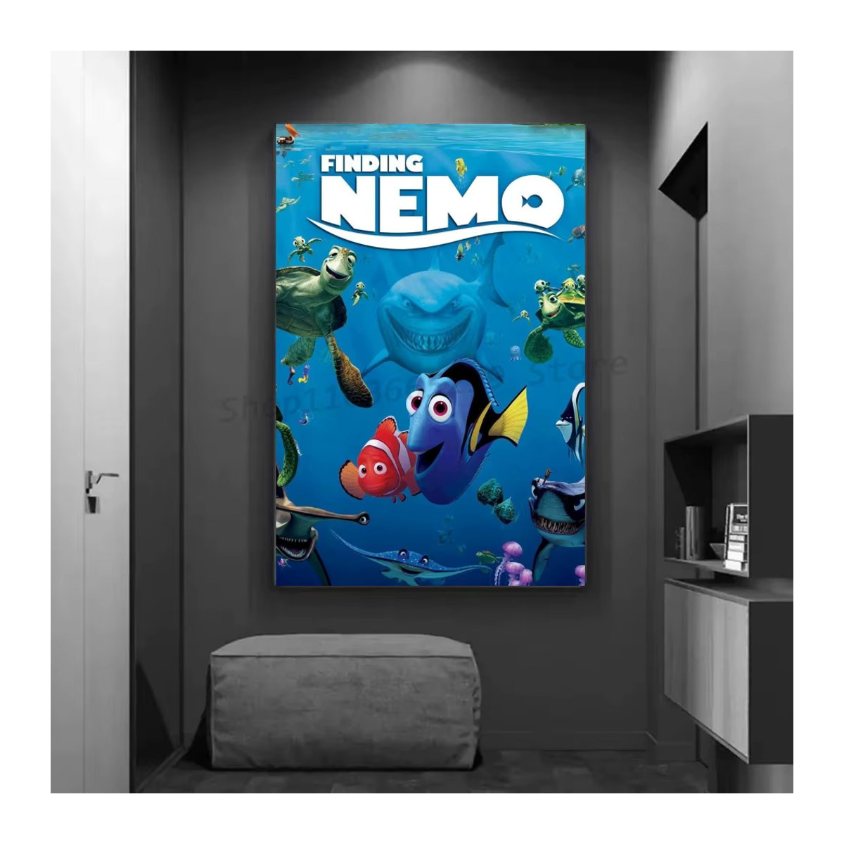 Findet Nemo Sea World Cartoon Wandaufkleber selbstklebend wasserfest aus Papier für Kinderzimmer und Bar, mehrfarbig - Bild 5