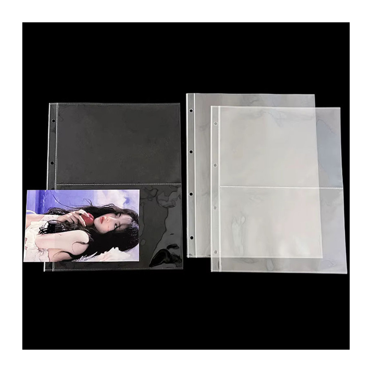 Findohope A4 Kpop Fotokarten-Ordnerblätter in Weiß, säurefreie PP-Nachfüllseiten für 4 x 6 Fotoalben und Schmuckaufbewahrung - Bild 3