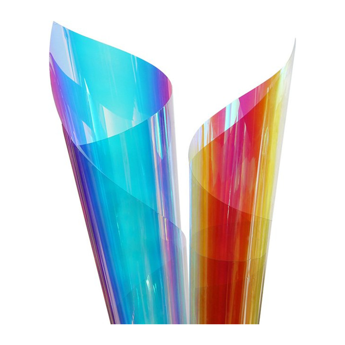 Findohope Holografische Fensterfolie Selbstklebend Transparent Mehrfarbig B/H: 30 x 30 cm - Bild 1