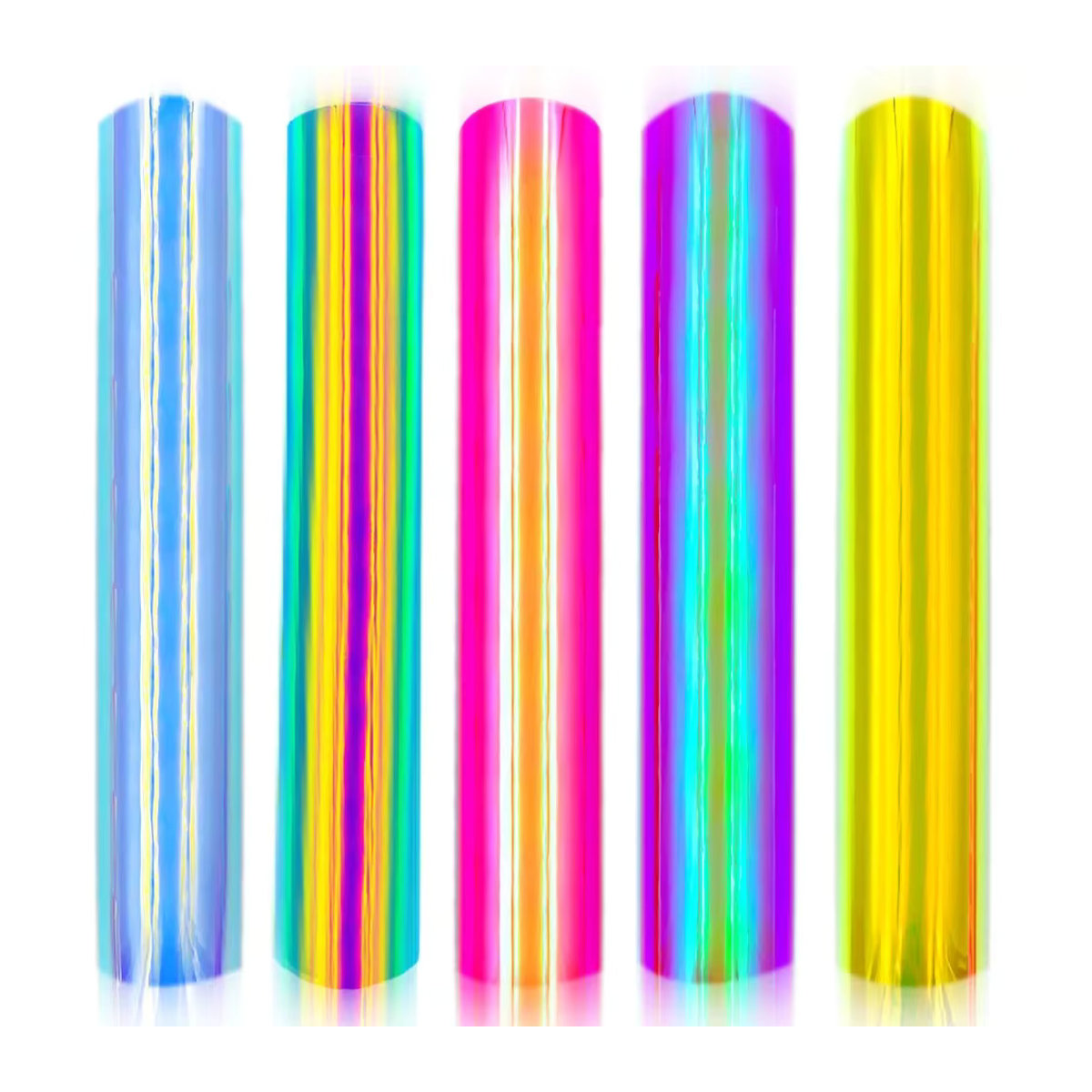 Findohope Holografischer Farbverlauf Vinyl Aufkleber für DIY Bastelarbeiten und Weihnachtsdeko, Mehrfarbig, Breite: 30,48 cm, Höhe: 99,06 cm - Bild 3