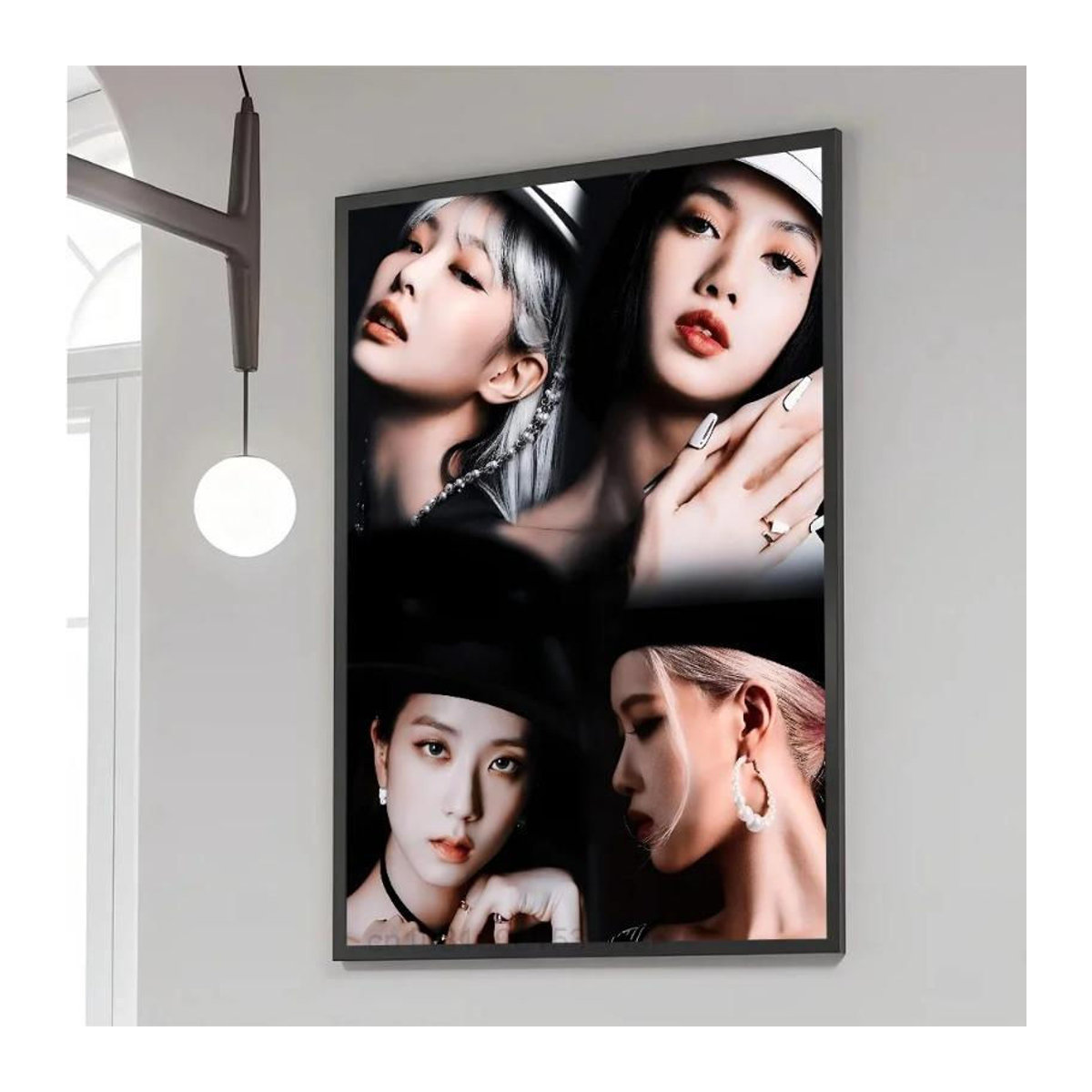 First Art Museum Kpop Girlgroup Blackpink Leinwandbild Porträt Wandkunst für dein Wohnzimmer, mehrfarbig, B: 50 cm, H: 70 cm, rahmenlos - Bild 2