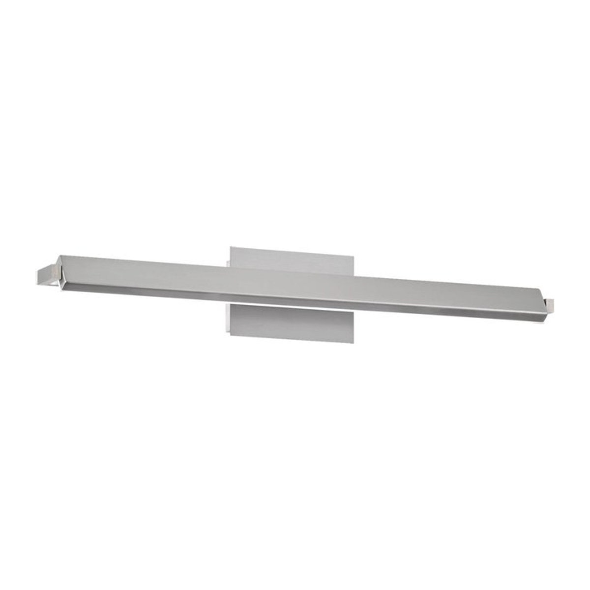 Fischer & Honsel LED-Wandleuchte in Weiß und Nickel matt aus Metall und Acryl, minimalistisches Design, B/H/T: 60 x 10 x 11 cm - Bild 1