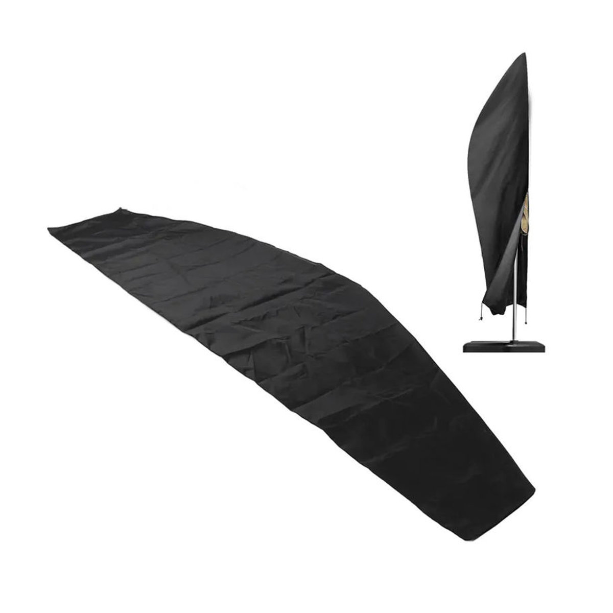Fishine Ampelschirm Abdeckung aus wasserdichtem 210D Oxford Stoff in Schwarz - Bild 5