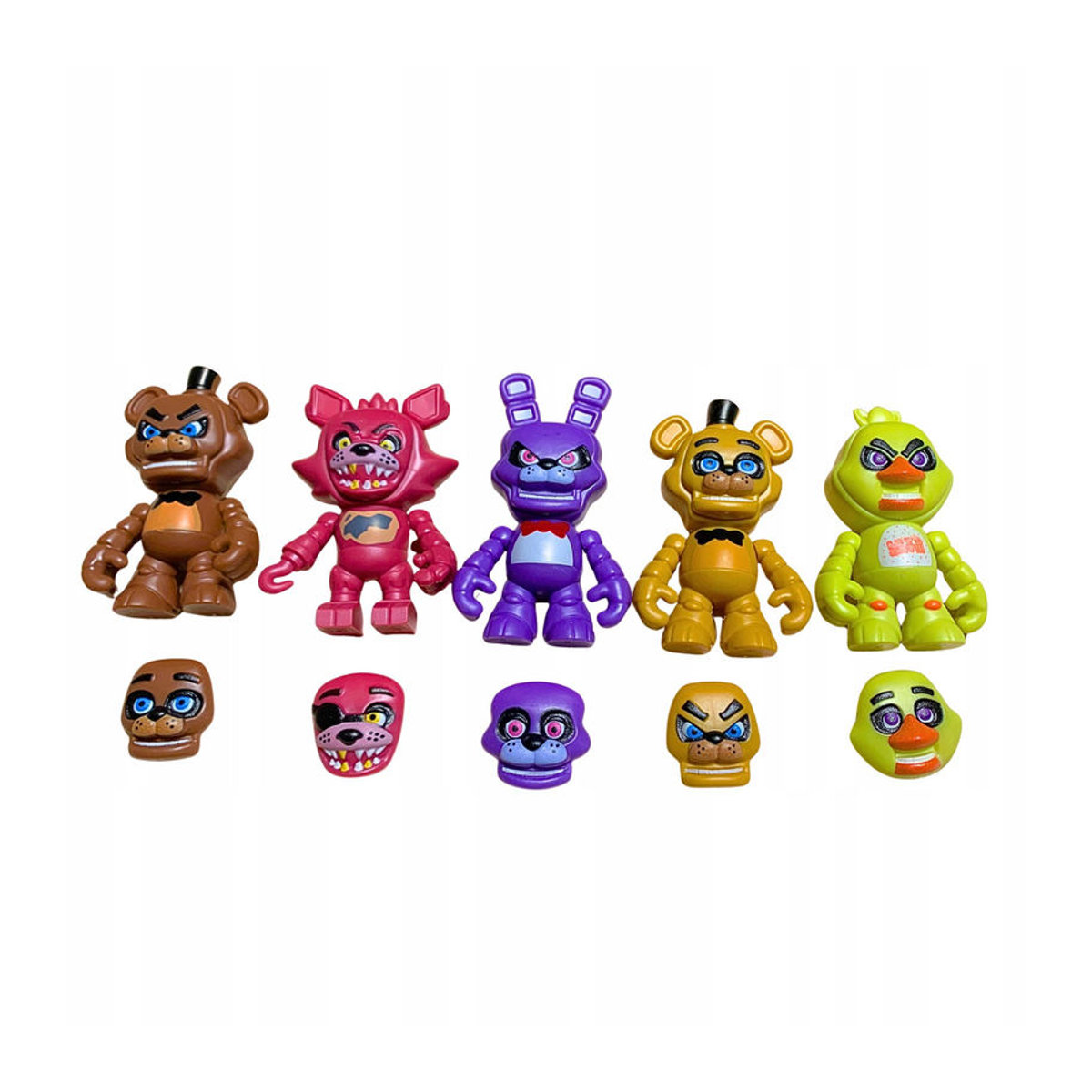 Five Nights At Freddy's Figuren Set mit 5 austauschbaren Gesichtern von Super Merchant in Mehrfarbig - Bild 3