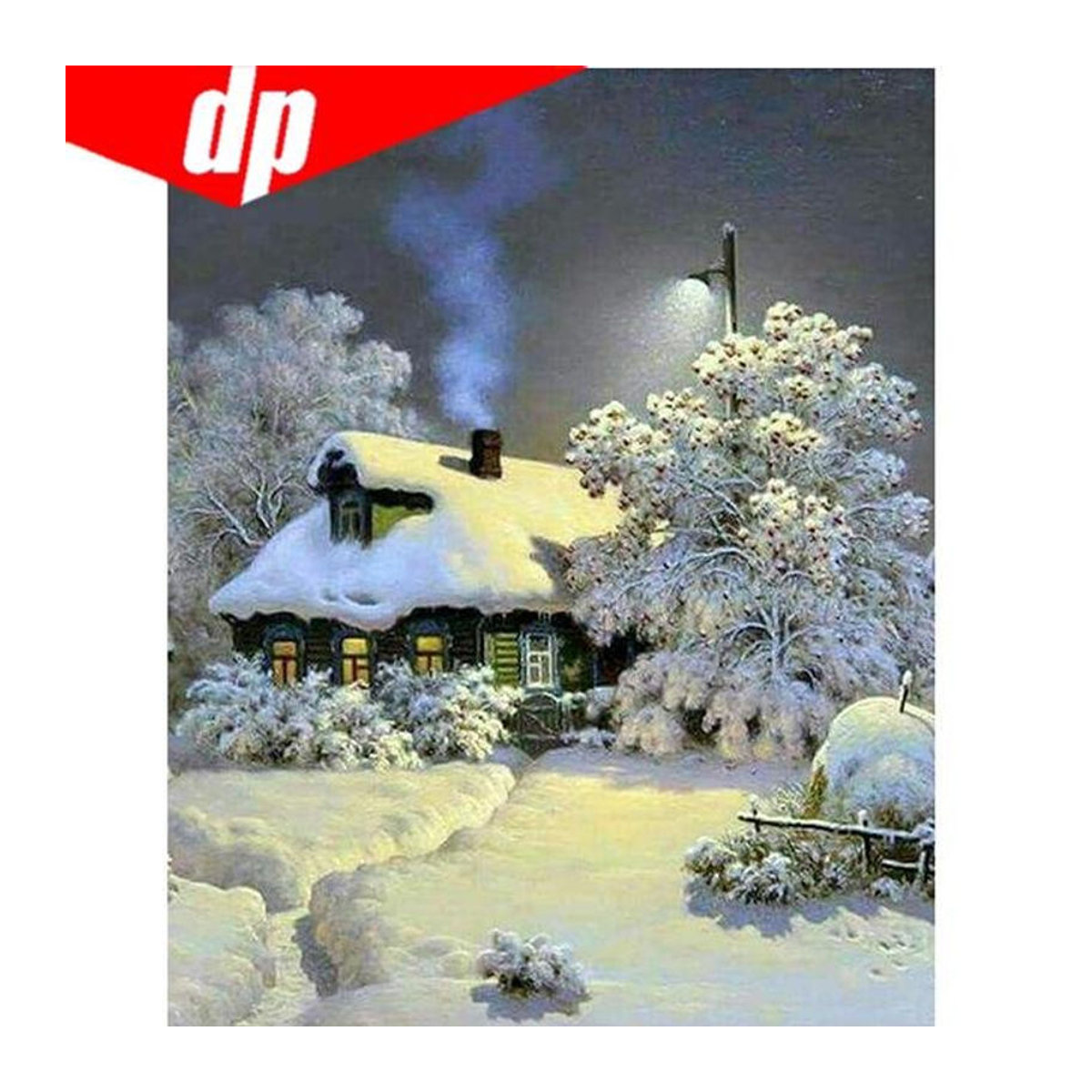 FIYO 5D Diamant-Stickerei Landschaft als DIY Kristall Kreuzstich Set, mehrfarbig, B/H: 20 x 30 cm - Bild 1