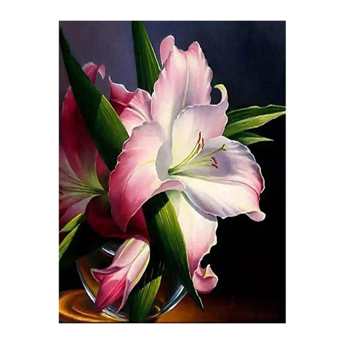 FIYO 5D Diamond Painting Blumen Set mit floralem Motiv in Mehrfarbig, B/H: 20 x 30 cm - Bild 1