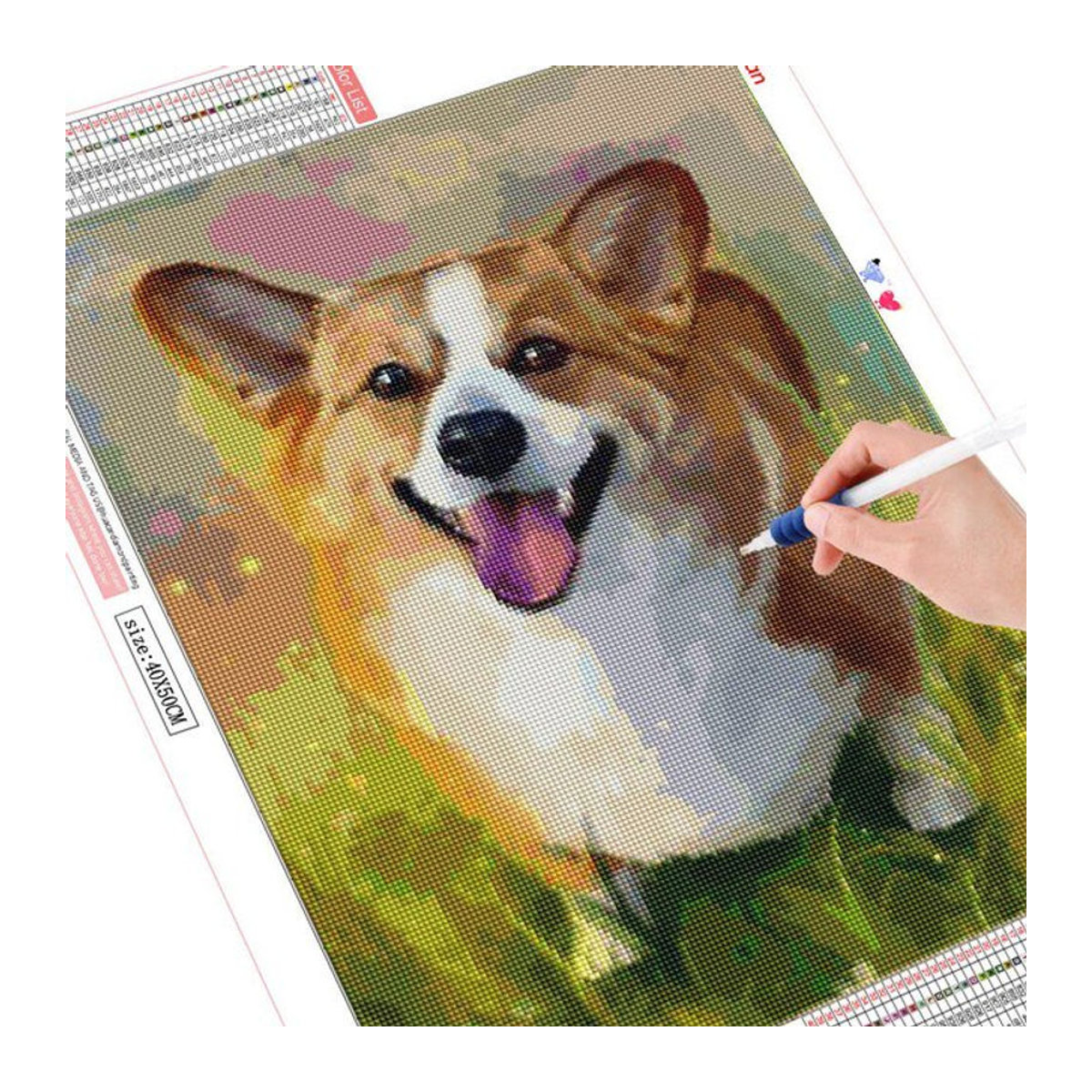FIYO 5D Diamond Painting Set mit Tierprint, mehrfarbig, B: 30 cm, H: 20 cm - Bild 4