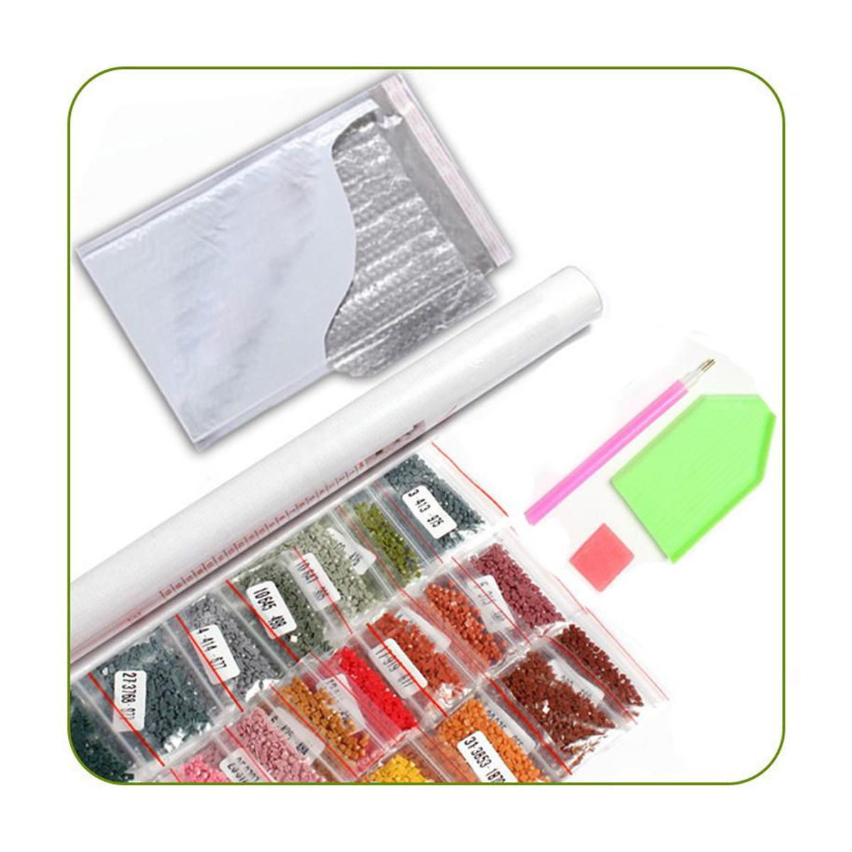 FIYO 5D DIY Diamantgemälde Bison Tier als Rundes Motiv in Mehrfarbig, B/H: 50 x 70 cm - Bild 2