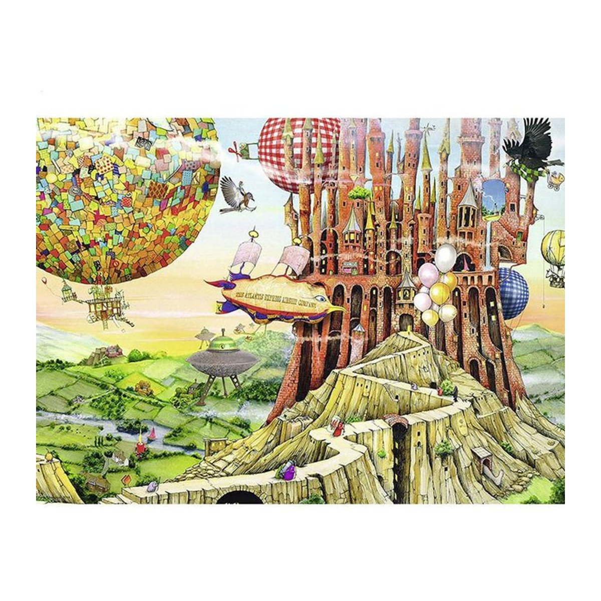 FIYO 5D DIY Diamantmalerei Schloss Mosaik Set mit Strass-Stickerei, mehrfarbig, B/H: 30 x 20 cm - Bild 1