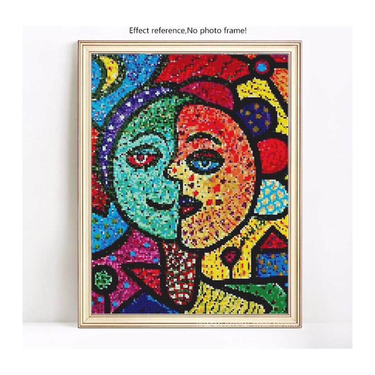 FIYO Diamant-Stickerei Cartoon-Tier Motiv als Strass-Diamantgemälde auf Leinwand, mehrfarbig, B/H: 20 x 30 cm - Bild 5