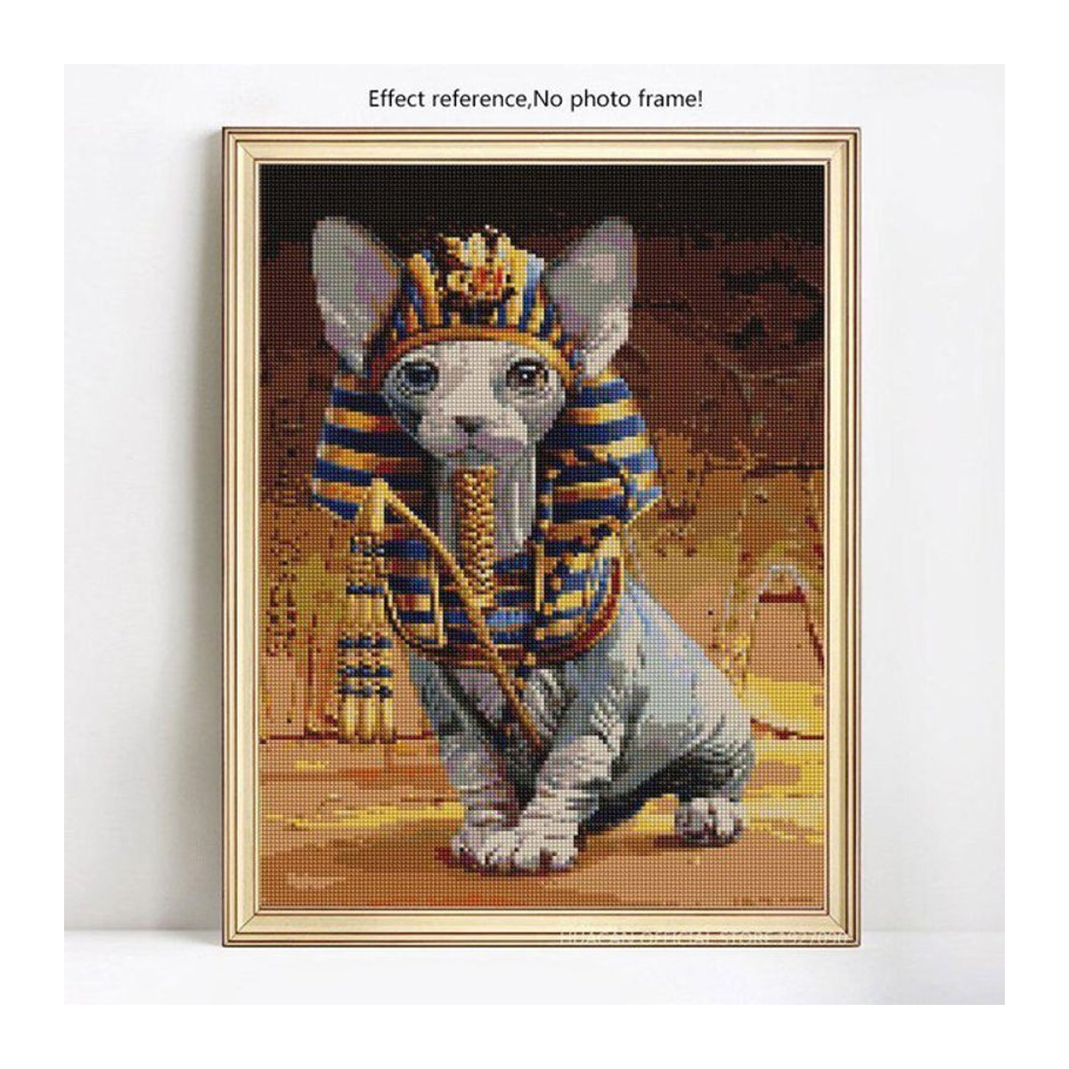 FIYO Diamant-Stickerei Sphinx-Katze als Diamant-Mosaik mit vollständiger Darstellung, mehrfarbig, B/H: 30 x 20 cm - Bild 4