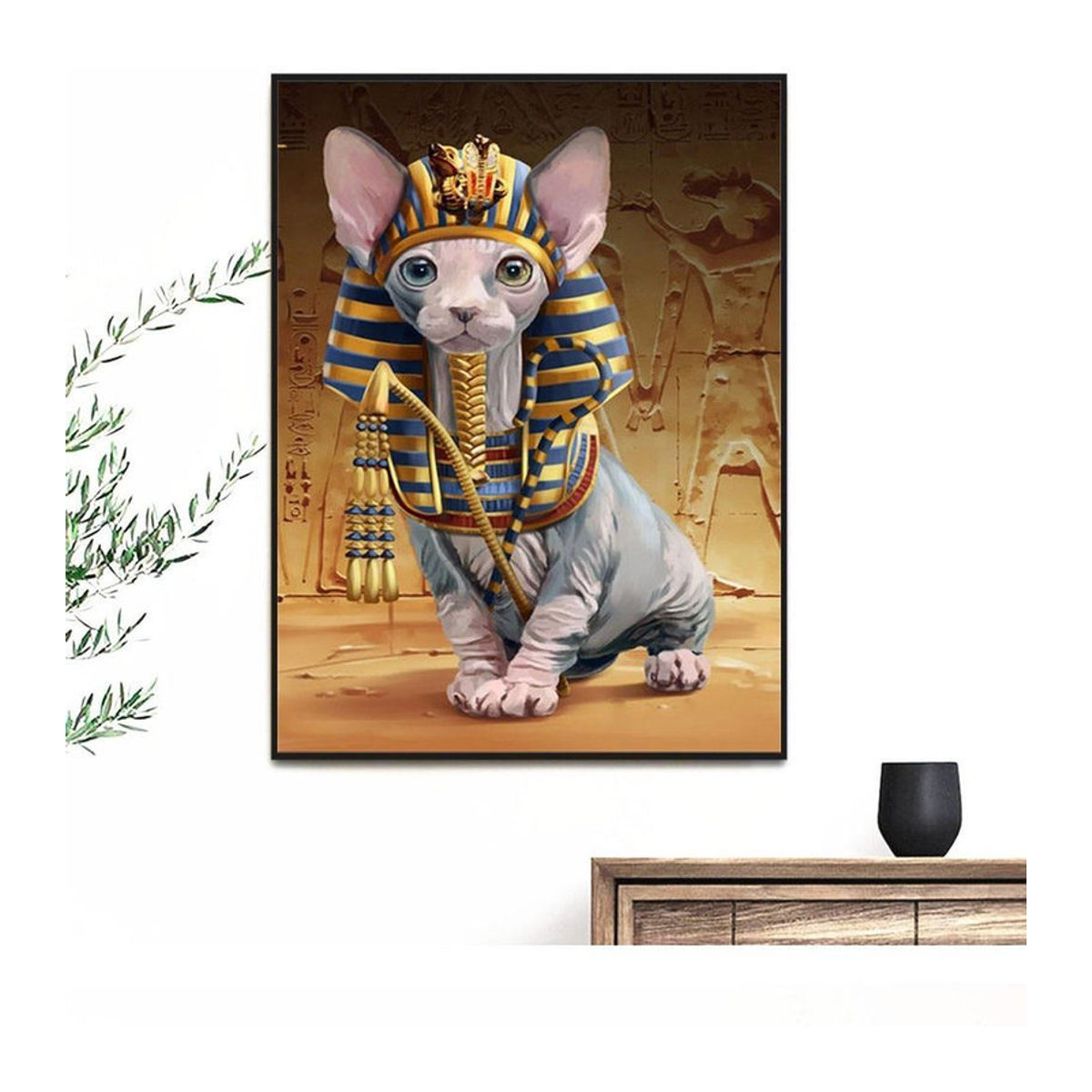 FIYO Diamant-Stickerei Sphinx-Katze als Diamant-Mosaik mit vollständiger Darstellung, mehrfarbig, B/H: 30 x 20 cm - Bild 5