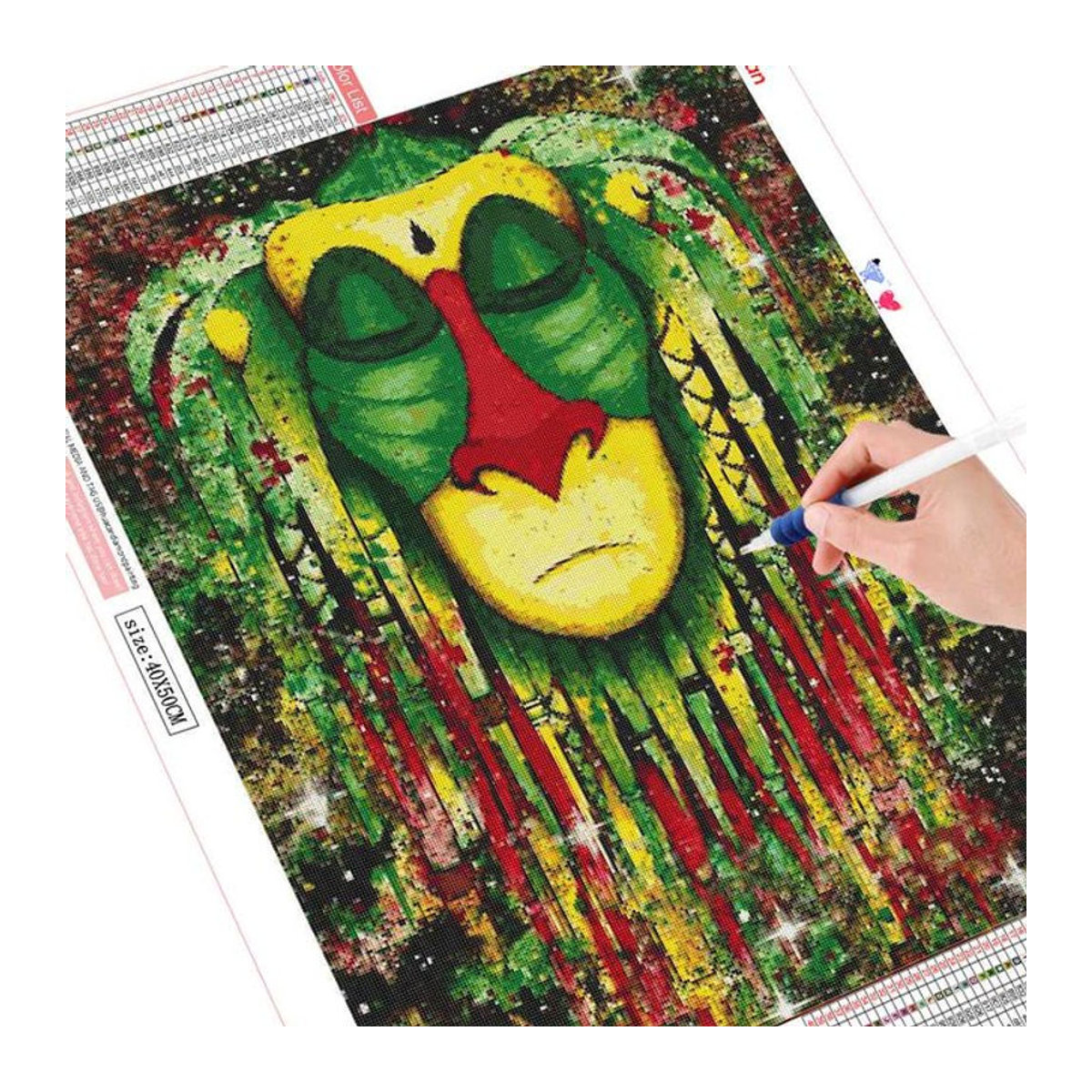 FIYO Diamond Painting Clown Motiv als Dekoration für dein Zuhause, Mehrfarbig, B x H: 30 x 20 cm - Bild 1
