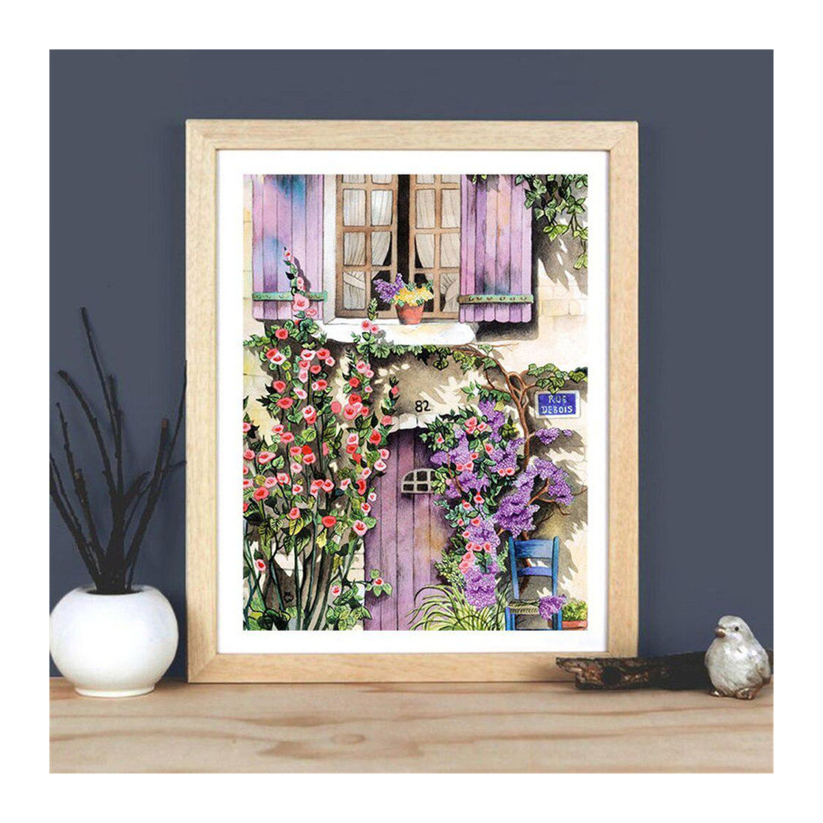 FIYO Diamond Painting DIY Set Blumenlandschaft Mozaik Stickerei in Mehrfarbig, B/H: 20 x 30 cm - Bild 3