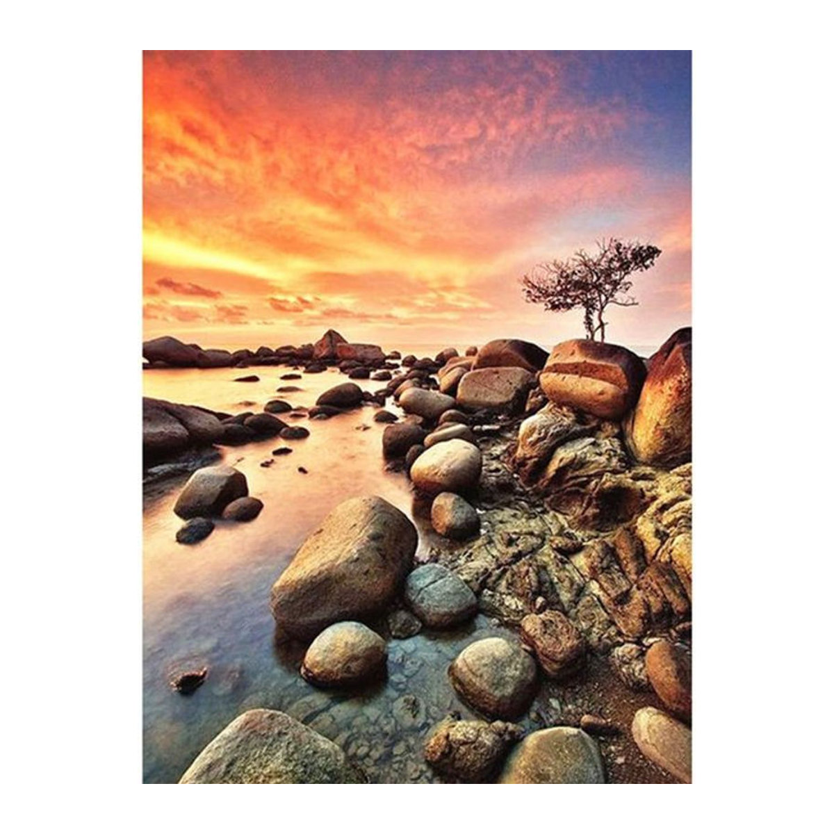 FIYO Diamond Painting Landschaft Motiv in Querformat, Mehrfarbig, B x H: 30 x 20 cm - Bild 1