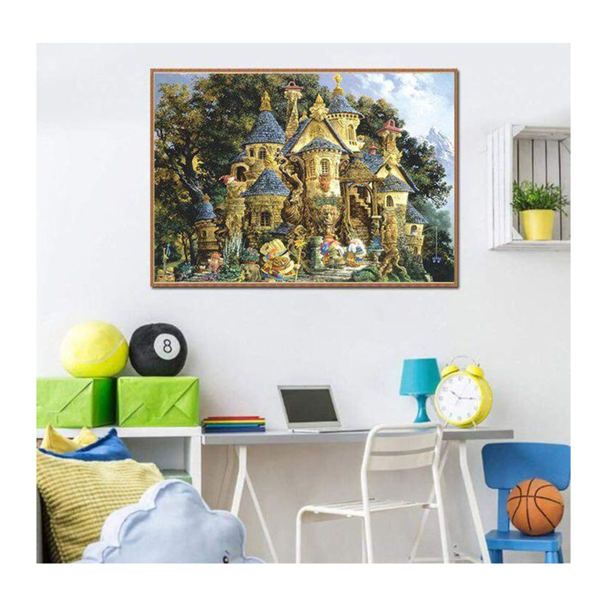 FIYO Diamond Painting Set 5D DIY Landschaftsmosaik zur Wanddekoration, Mehrfarbig, B: 30 cm x H: 20 cm - Bild 1