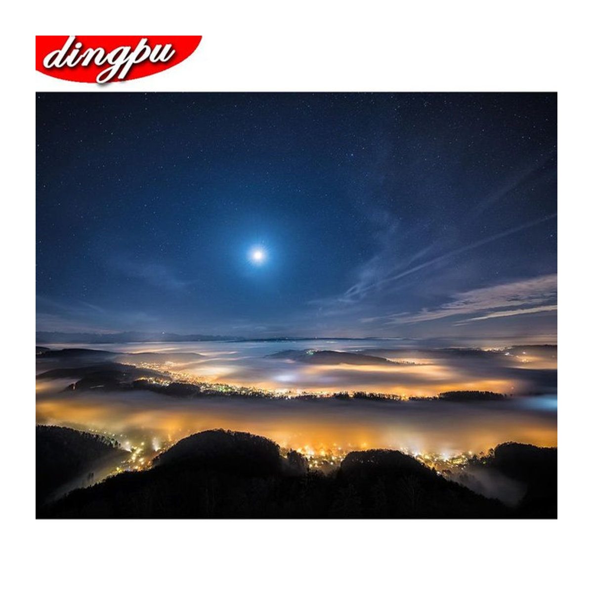 FIYO Diamond Painting Set 5D DIY Stickerei für die Innendekoration, Mehrfarbig, B x H: 20 x 30 cm - Bild 1