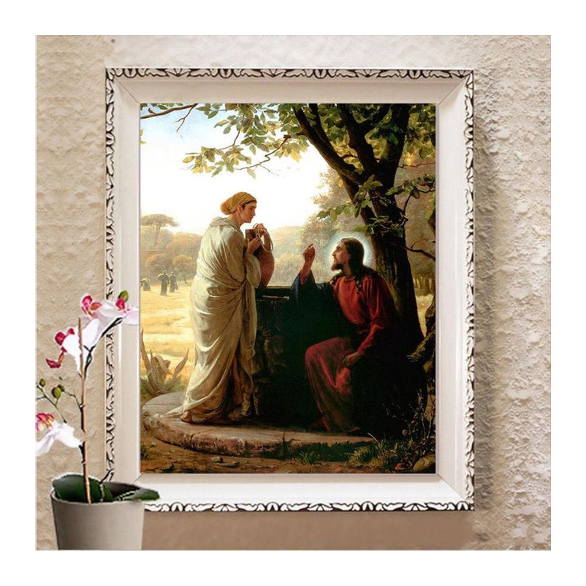 FIYO Diamond Painting Set 5D zum Selbermachen, Mehrfarbige Kreuzstich-Stickerei als Wanddekoration, B/H: 20 x 30 cm - Bild 1