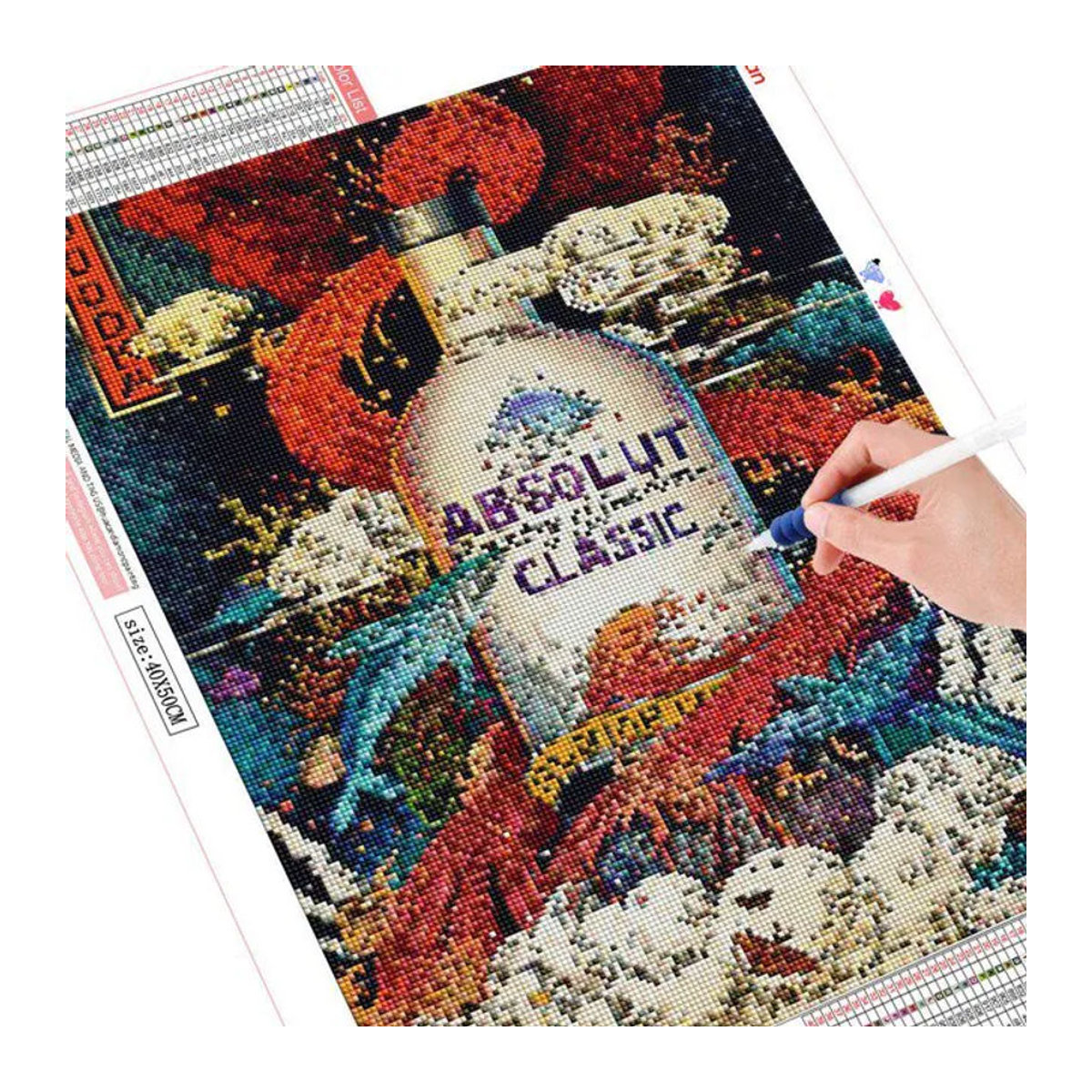 FIYO Diamond Painting Set Cartoon Weinfass Motiv, Mehrfarbig, B/H: 30 x 20 cm - Bild 1