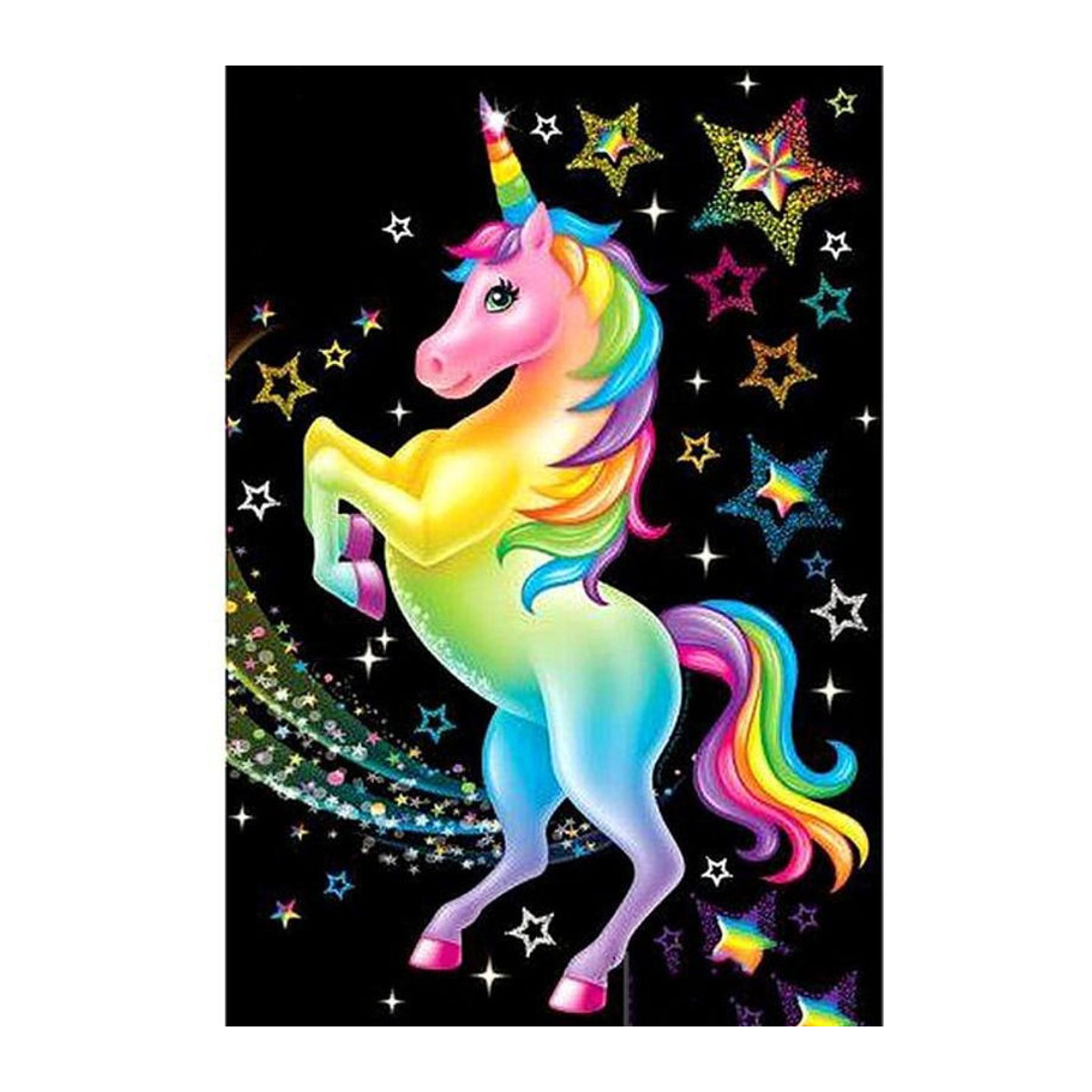 FIYO Diamond Painting Set Einhorn Motiv 5D DIY Stickerei für Kinder, mehrfarbig, B/H: 20 x 30 cm - Bild 1