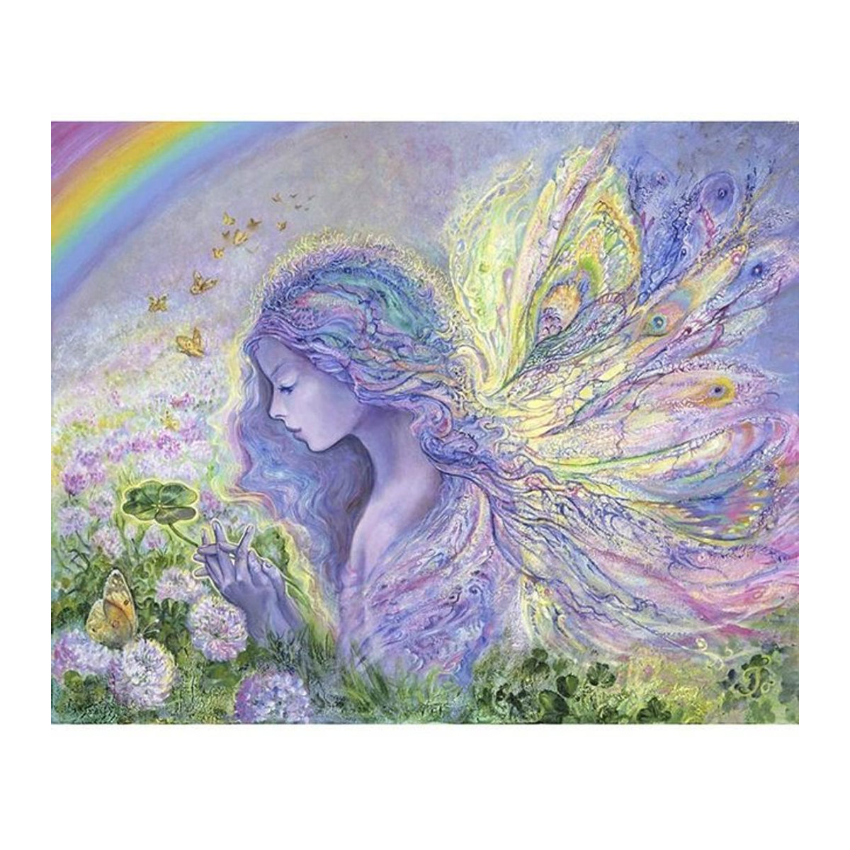 FIYO Diamond Painting Set Elfe Blumen Mosaik Stickerei in Querformat, Mehrfarbig, B: 30 cm, H: 30 cm - Bild 1