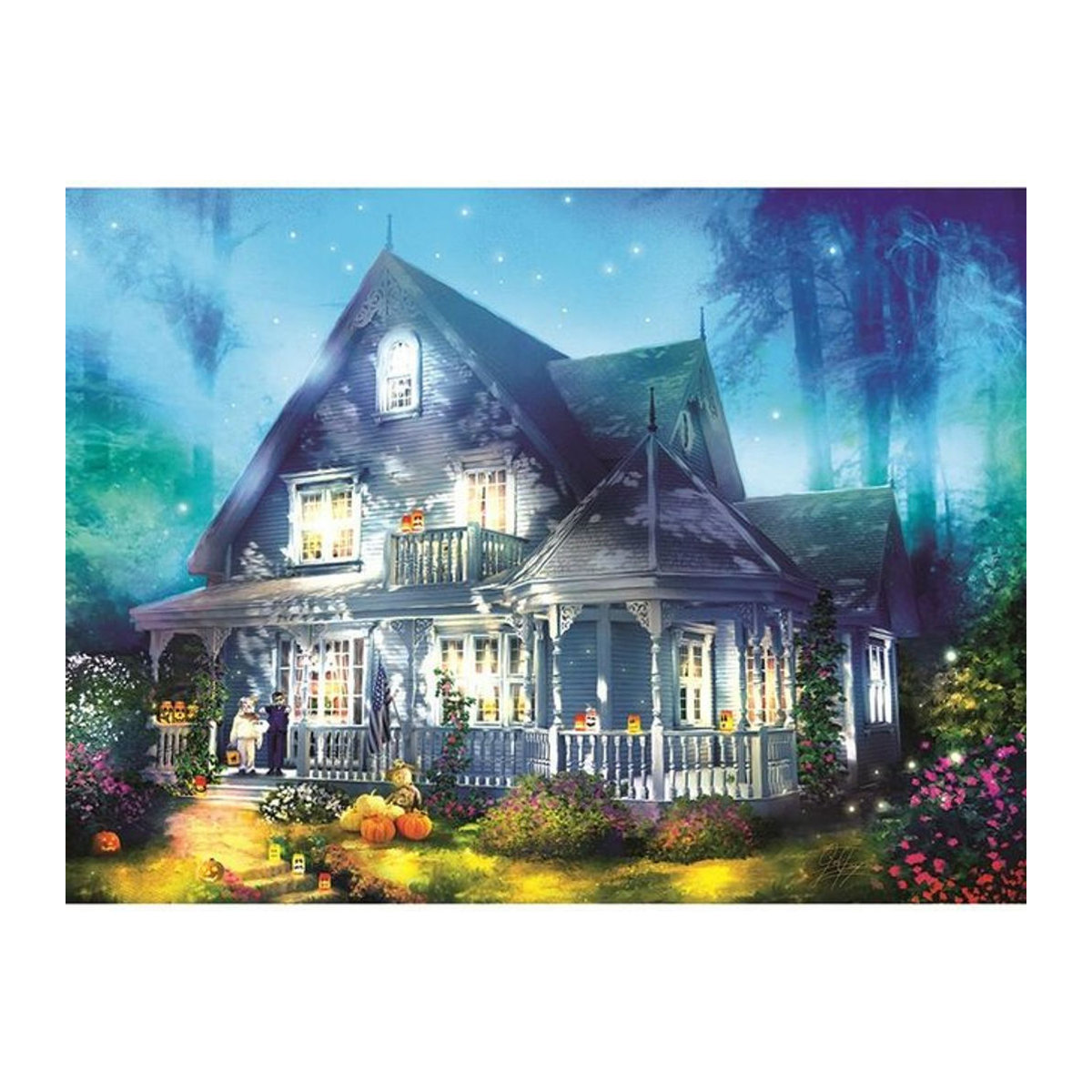 FIYO Diamond Painting Set Elfenburg als 5D DIY Mosaik-Stickerei mit Strass und Kreuzstich, mehrfarbig, B/H: 30 x 20 cm - Bild 1
