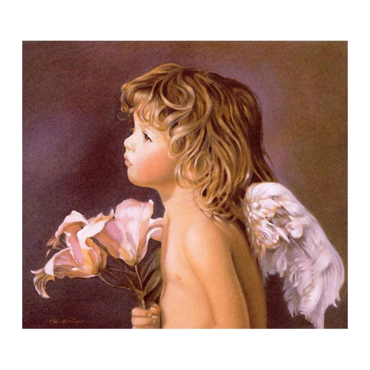 FIYO Diamond Painting Set Engel Baby 5D Diamant Mosaik Wanddeko B/H: 20 x 30 cm, Mehrfarbig - Bild 1