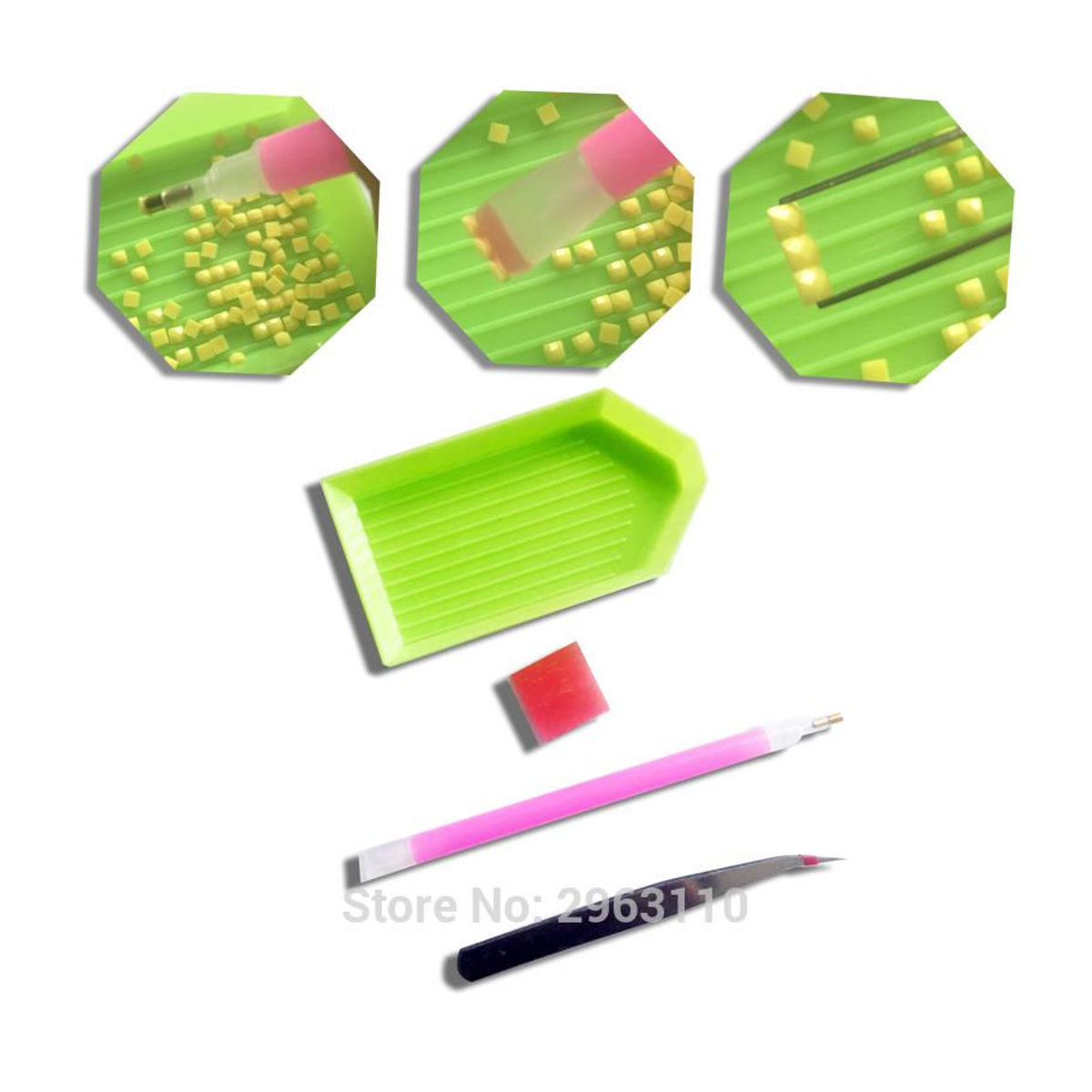 FIYO Diamond Painting Set Großer Fluss als Diamant-Mosaik in Vollendung, Mehrfarbig, B x H: 30 x 20 cm - Bild 4