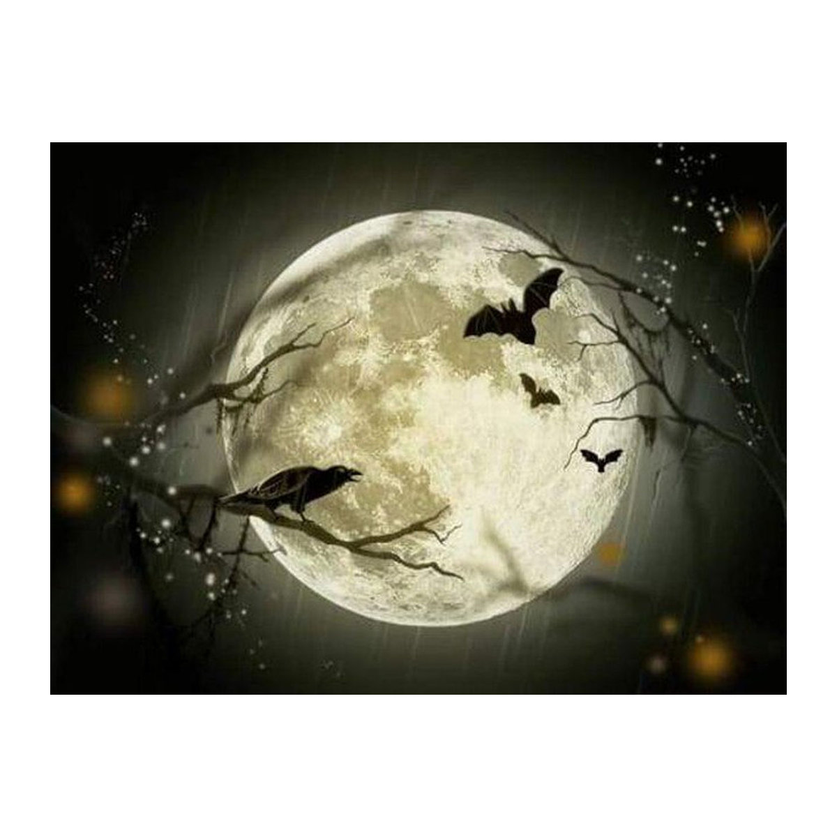 FIYO Diamond Painting Set Halloween Vollmond Motiv, Mehrfarbig, B/H: 30 x 30 cm - Bild 1