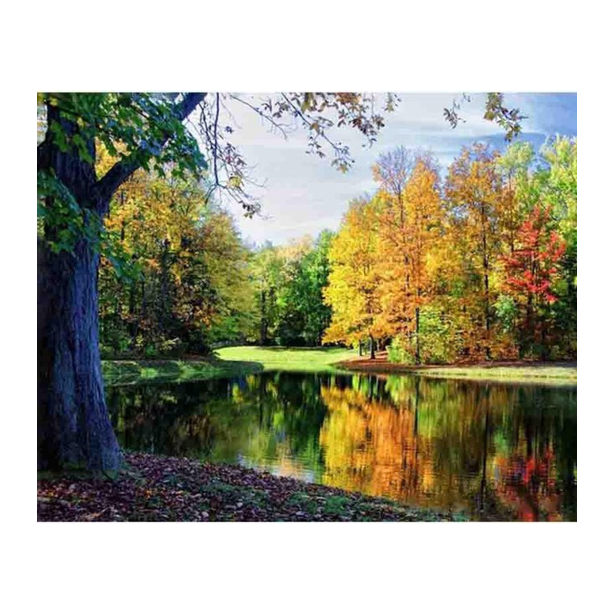 FIYO Diamond Painting Set Herbstmotiv, mehrfarbig, B/H: 30 x 20 cm - Bild 1