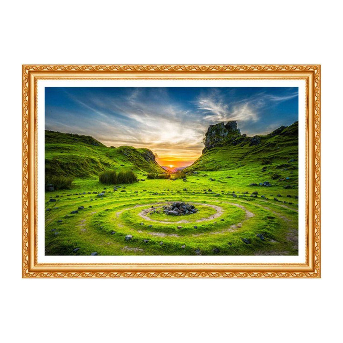 FIYO Diamond Painting Set Landschaft mit Bergen, Mehrfarbig, B: 30 cm x H: 20 cm - Bild 1