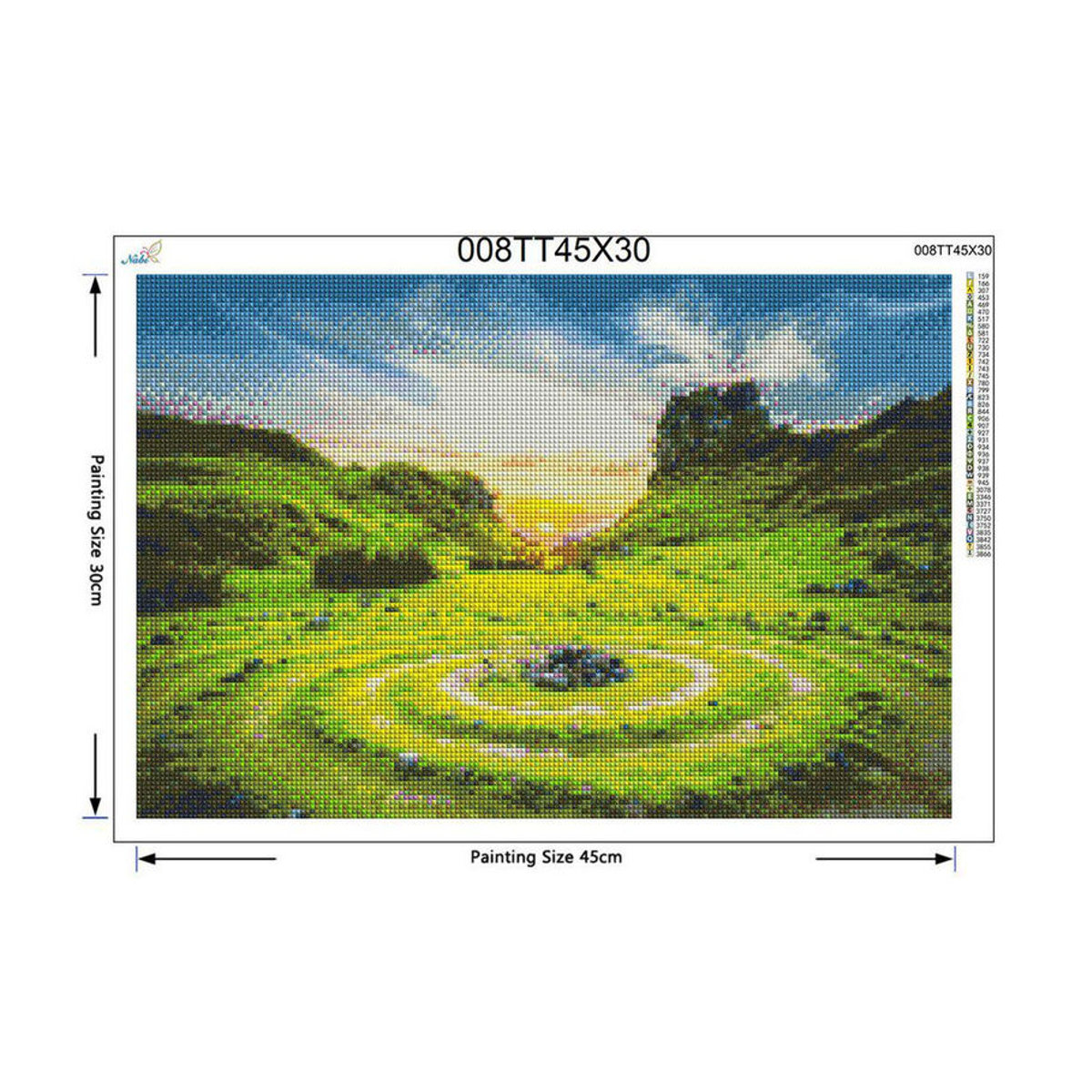 FIYO Diamond Painting Set Landschaft mit Bergen, Mehrfarbig, B: 30 cm x H: 20 cm - Bild 2