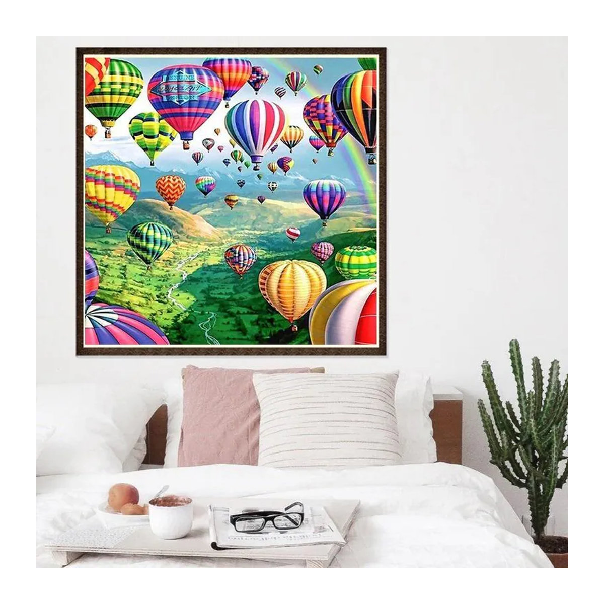 FIYO Diamond Painting Set Landschaft mit Luftballons und Boot, Mehrfarbig, B x H: 30 x 20 cm - Bild 2