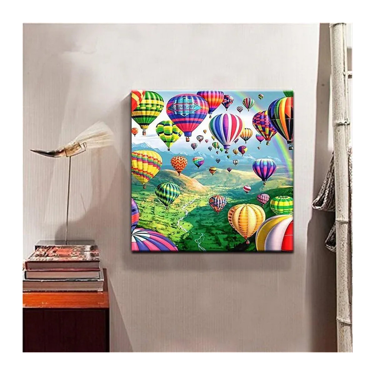 FIYO Diamond Painting Set Landschaft mit Luftballons und Boot, Mehrfarbig, B x H: 30 x 20 cm - Bild 3