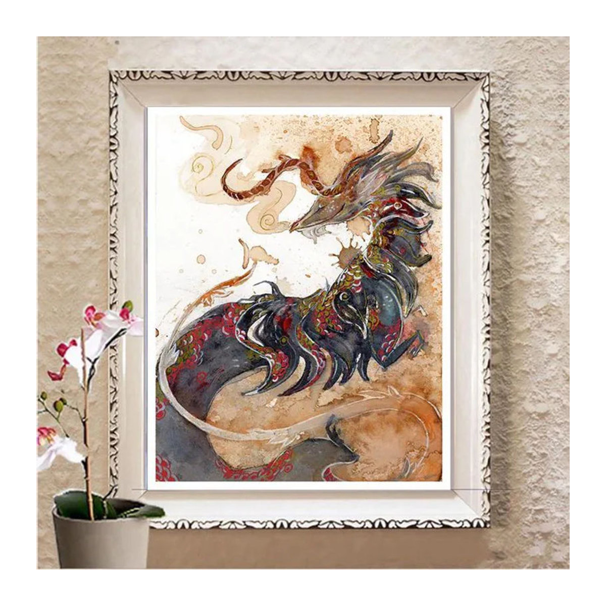 FIYO Diamond Painting Set Landschaft Motiv mit quadratischen Mosaiksteinen, Mehrfarbig, B/H: 30 x 20 cm - Bild 1