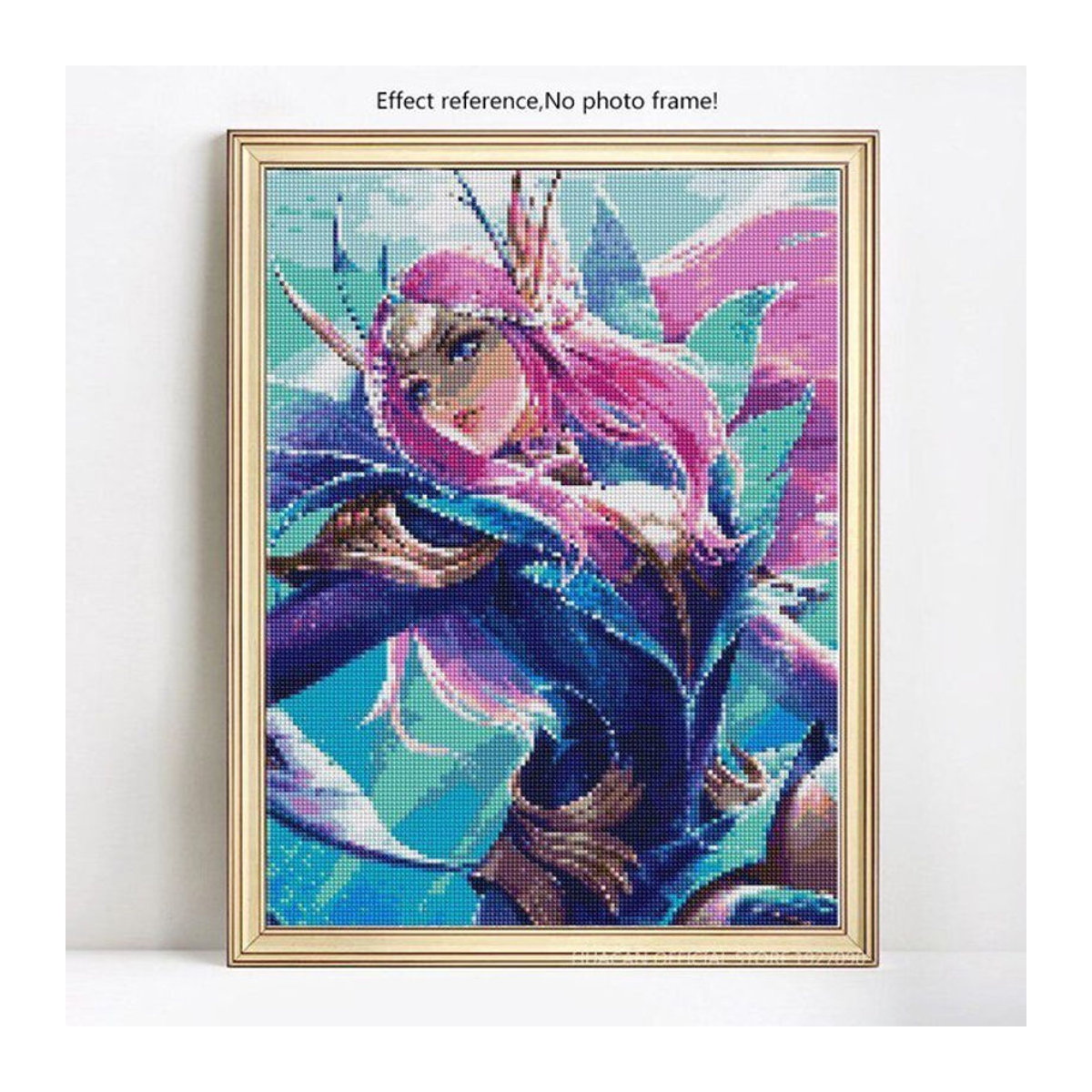 FIYO Diamond Painting Set mit Cartoon-Mädchen Motiv, mehrfarbig, B/H: 20 x 30 cm - Bild 1