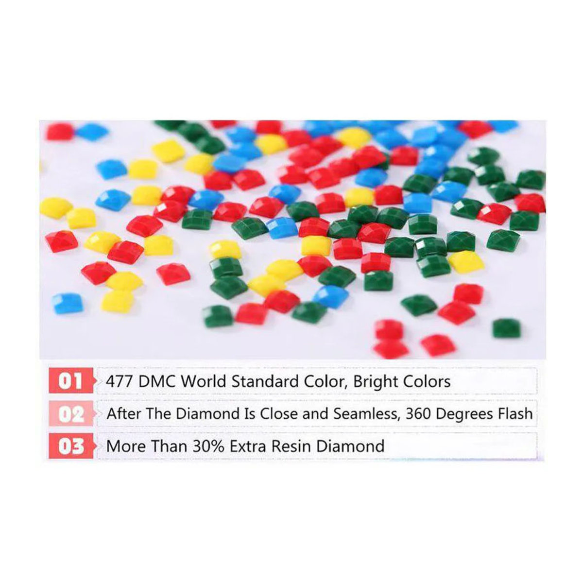 FIYO Diamond Painting Set mit Tier-Motiv in Mehrfarbig, Modernes 5D Kreuzstich Bild aus Kunstharz, B/H: 20 x 30 cm - Bild 4