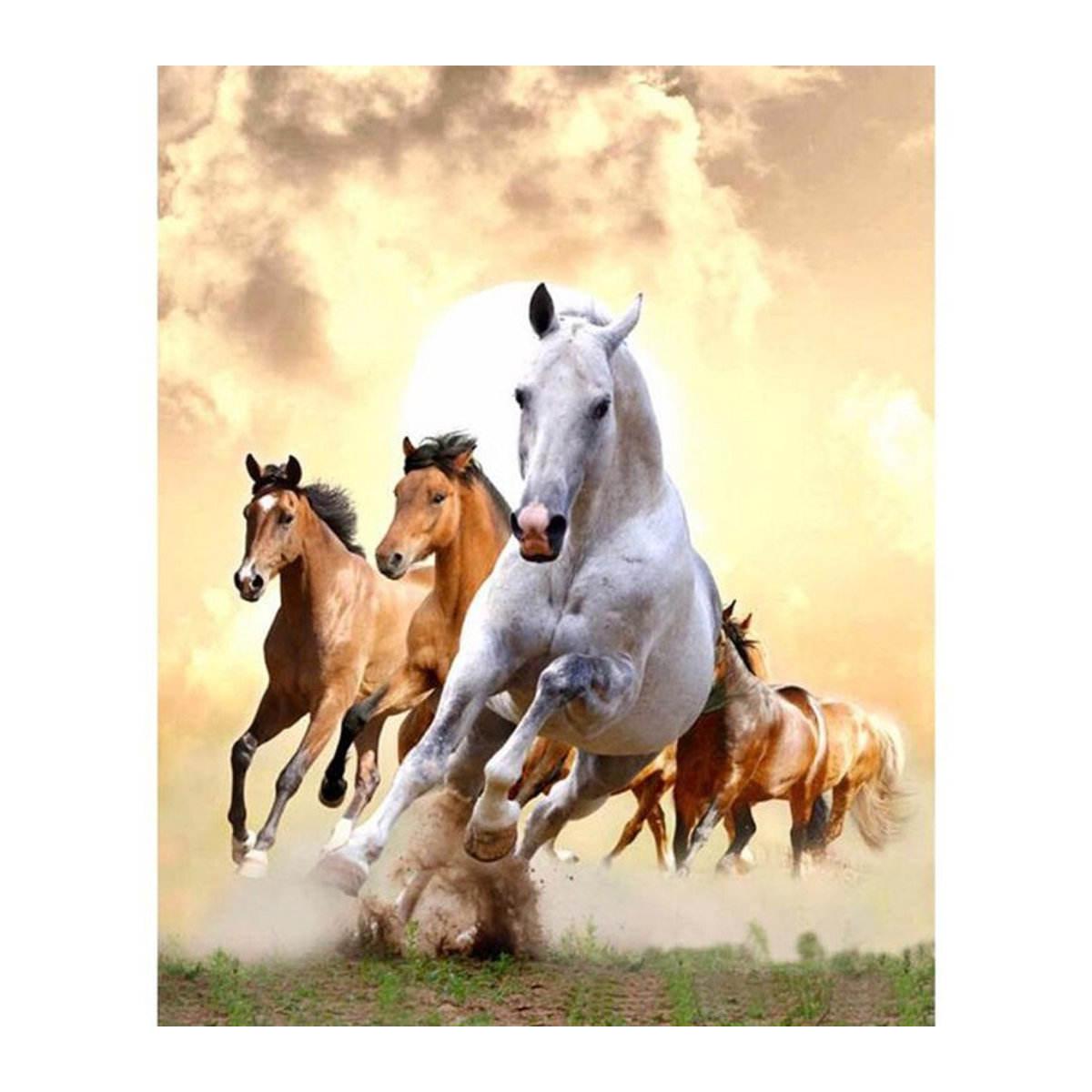 FIYO Diamond Painting Set Pferd Motiv, Mehrfarbig, B/H: 30 x 20 cm - Bild 1