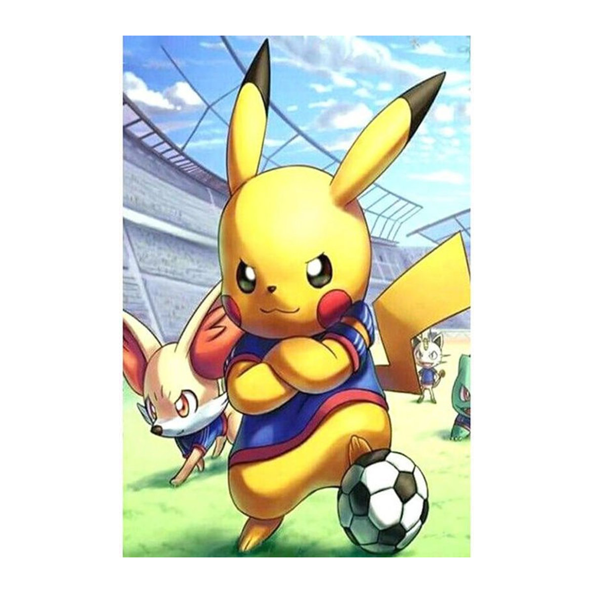 FIYO Diamond Painting Set Pikachu Fußball Motiv, Mehrfarbig, B/H: 30 x 40 cm - Bild 1
