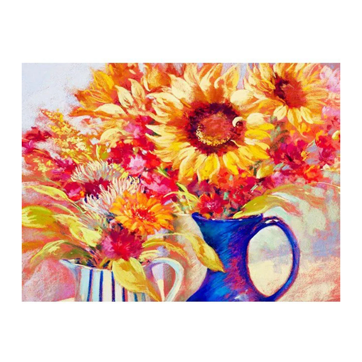 FIYO Diamond Painting Set Sonnenblume Floral, Mehrfarbig, B/H: 30 x 20 cm - Bild 1