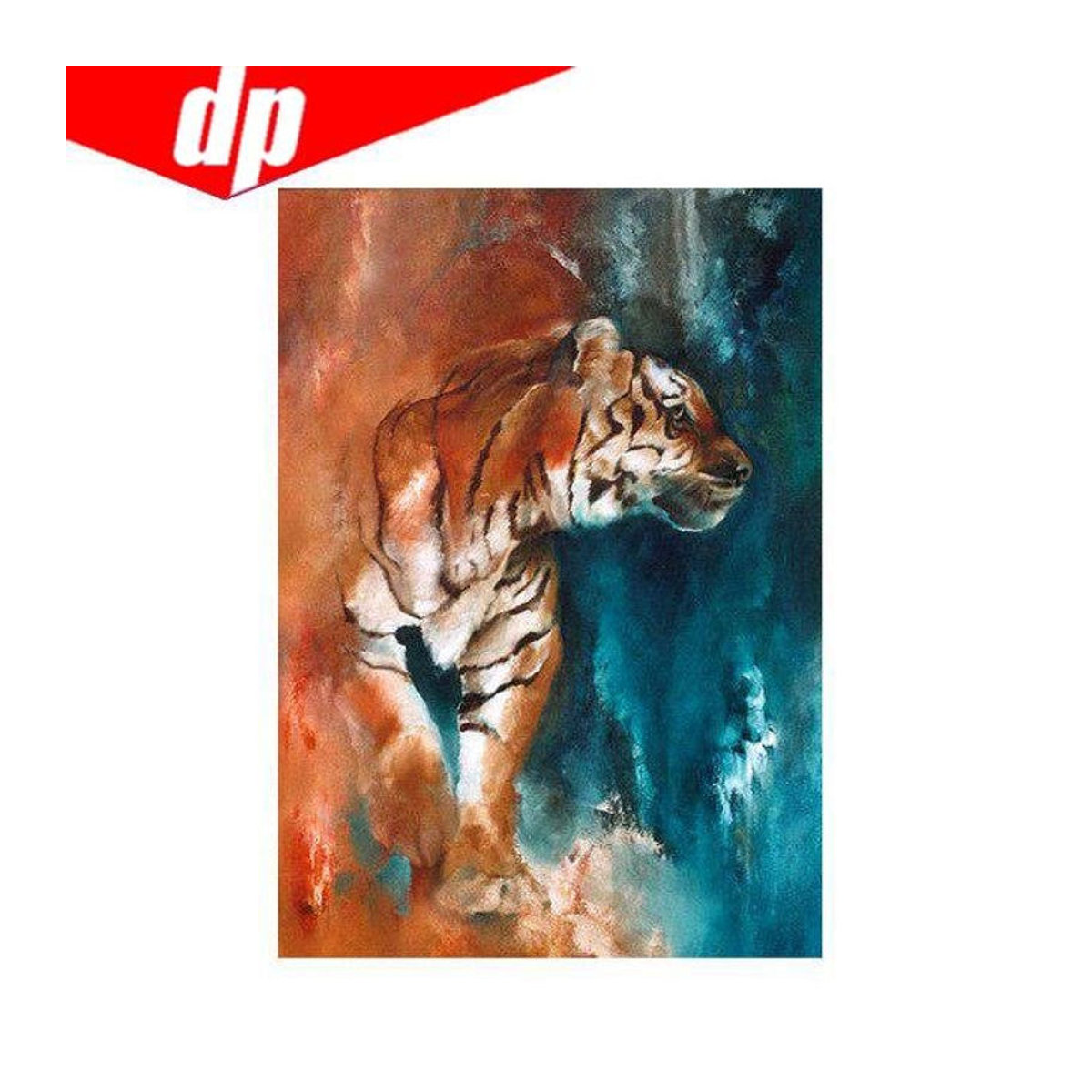 FIYO Diamond Painting Set Tiger Motiv mit 5D Diamant Stickerei in Mehrfarbig, B/H: 20 x 30 cm - Bild 1